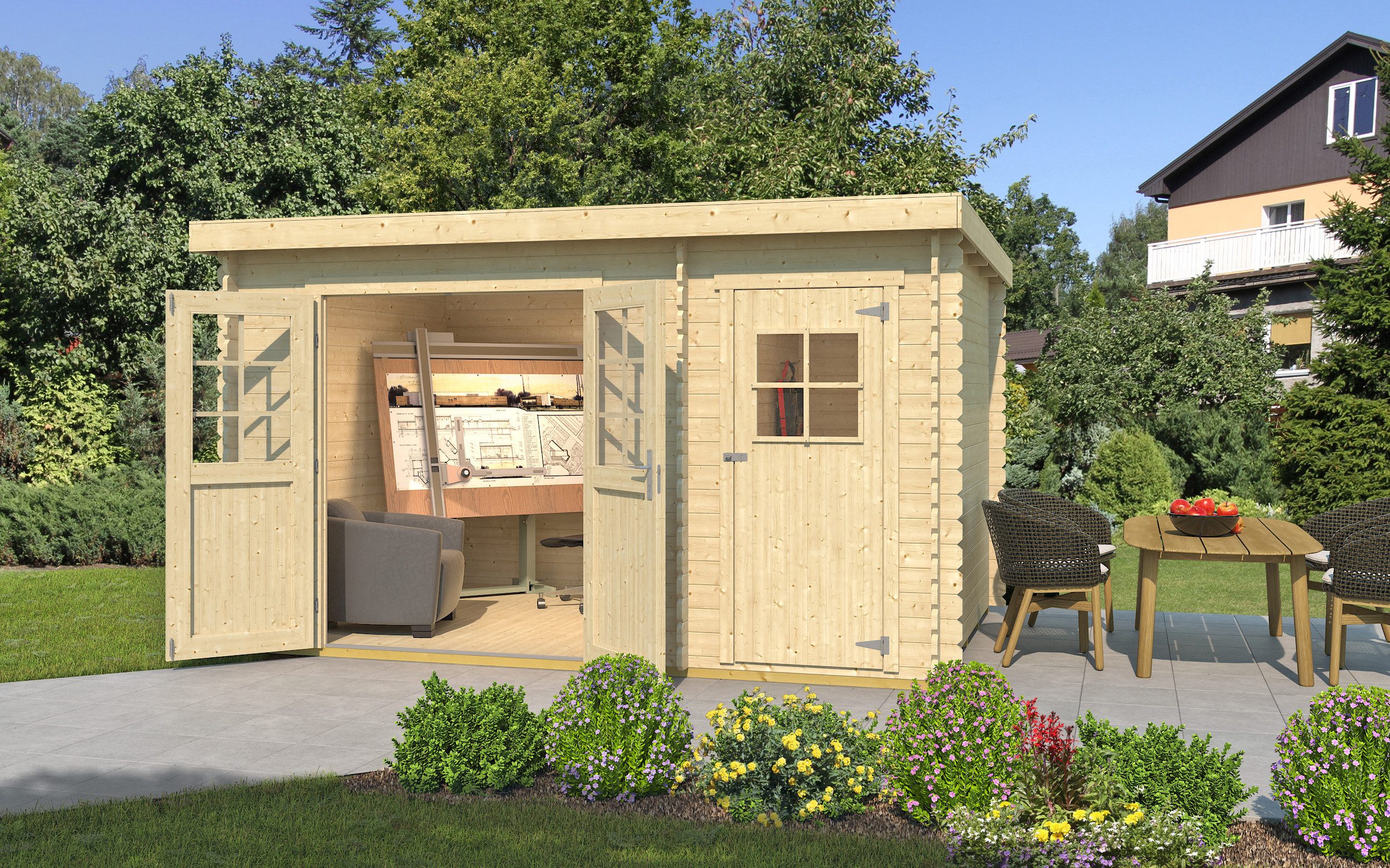 weka Gartenhaus Gr.2, BxT: 394x296 cm