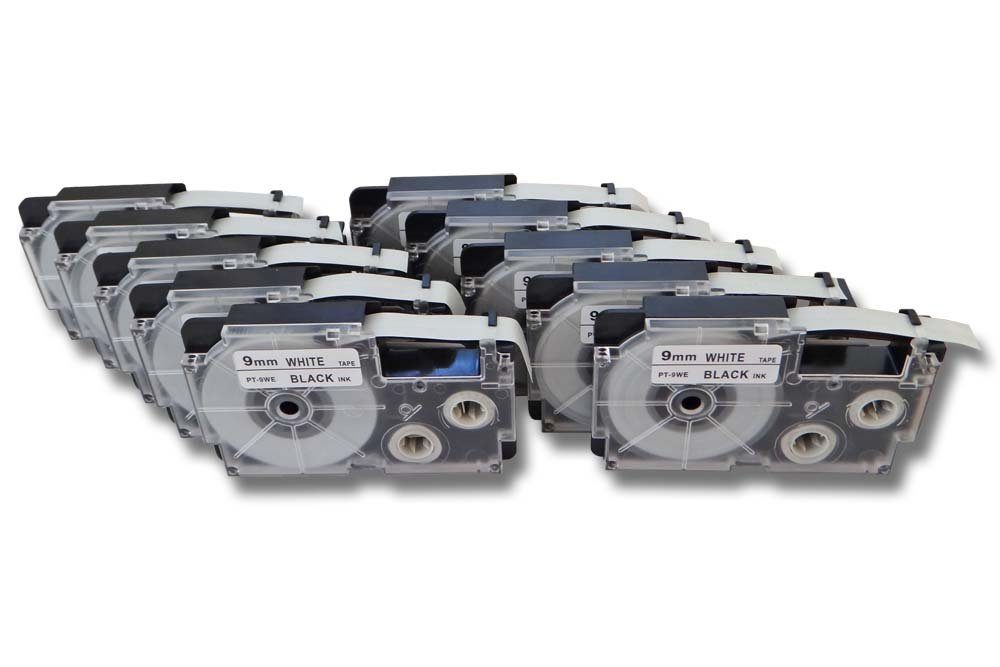 vhbw Beschriftungsband passend für Casio KL-300, KL-70E, KL-200E, KL-60, KL-7400, KL-7000 | Beschriftungsbänder