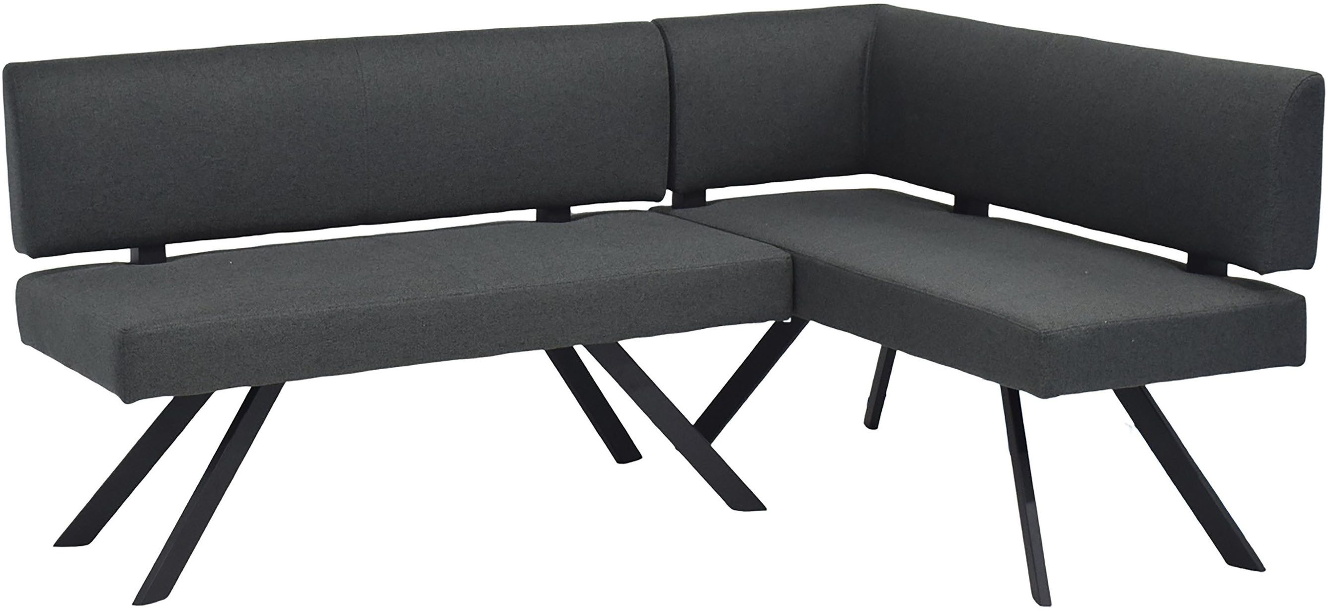 byLIVING Eckbank TORONTO, Webstoff, bis 160 kg, Taschenfederkern, 4-Fußgestell, 3 Sitzplätze