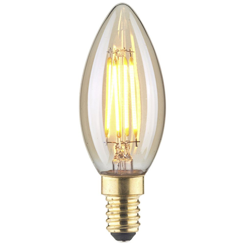LightMe LED-Leuchtmittel LightMe LM85052 LED E14 Kerzenform 4.5 W Bernstein (x L) 35 mm x 97