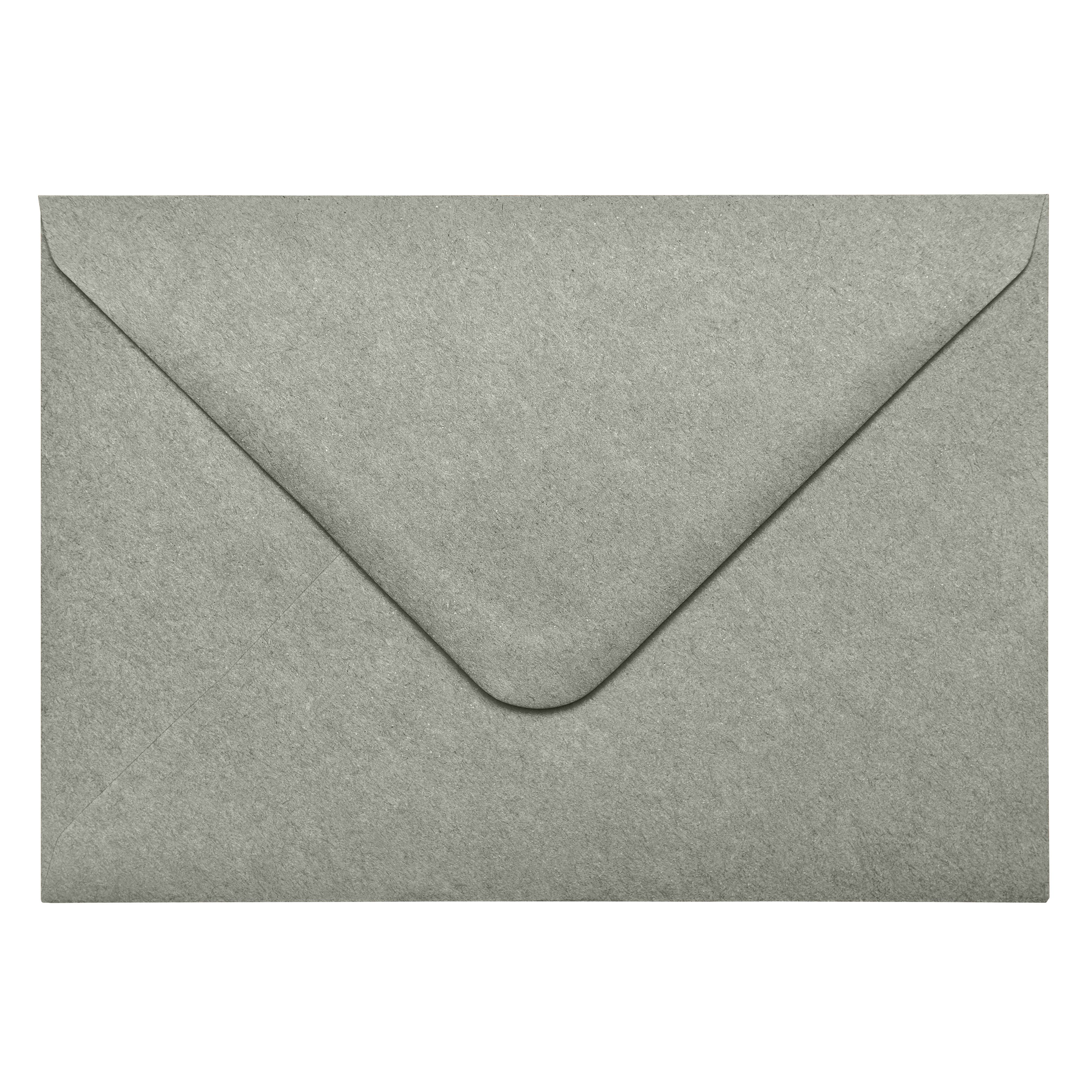 NORDEULE Briefumschlag Kraftpapier Moosgrün, Kuverts mit Nassklebung ohne Fenster im Set
