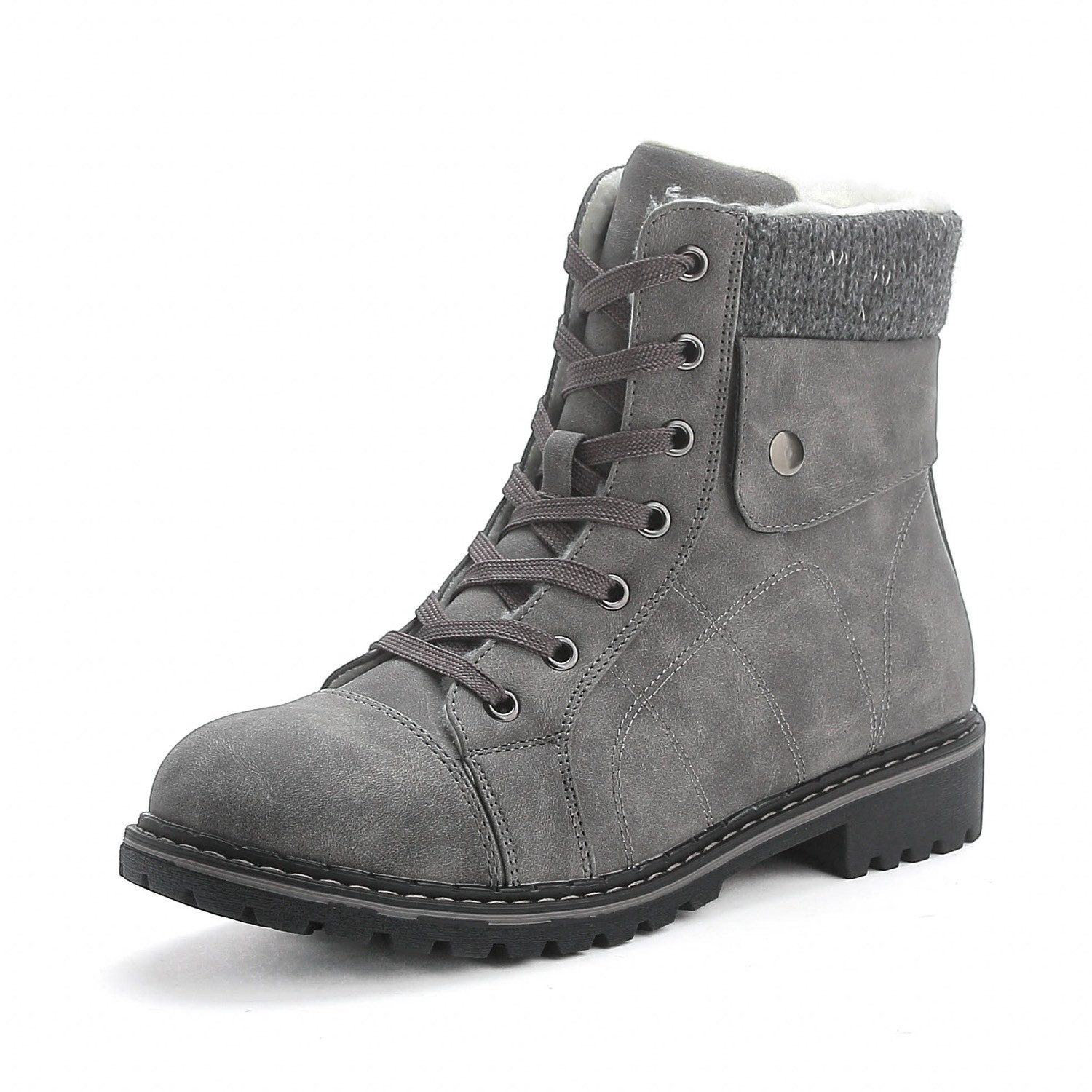 Pogolino DB1 Winterstiefelette Damen Siefeletten warm gefüttert mit Reißverschluss