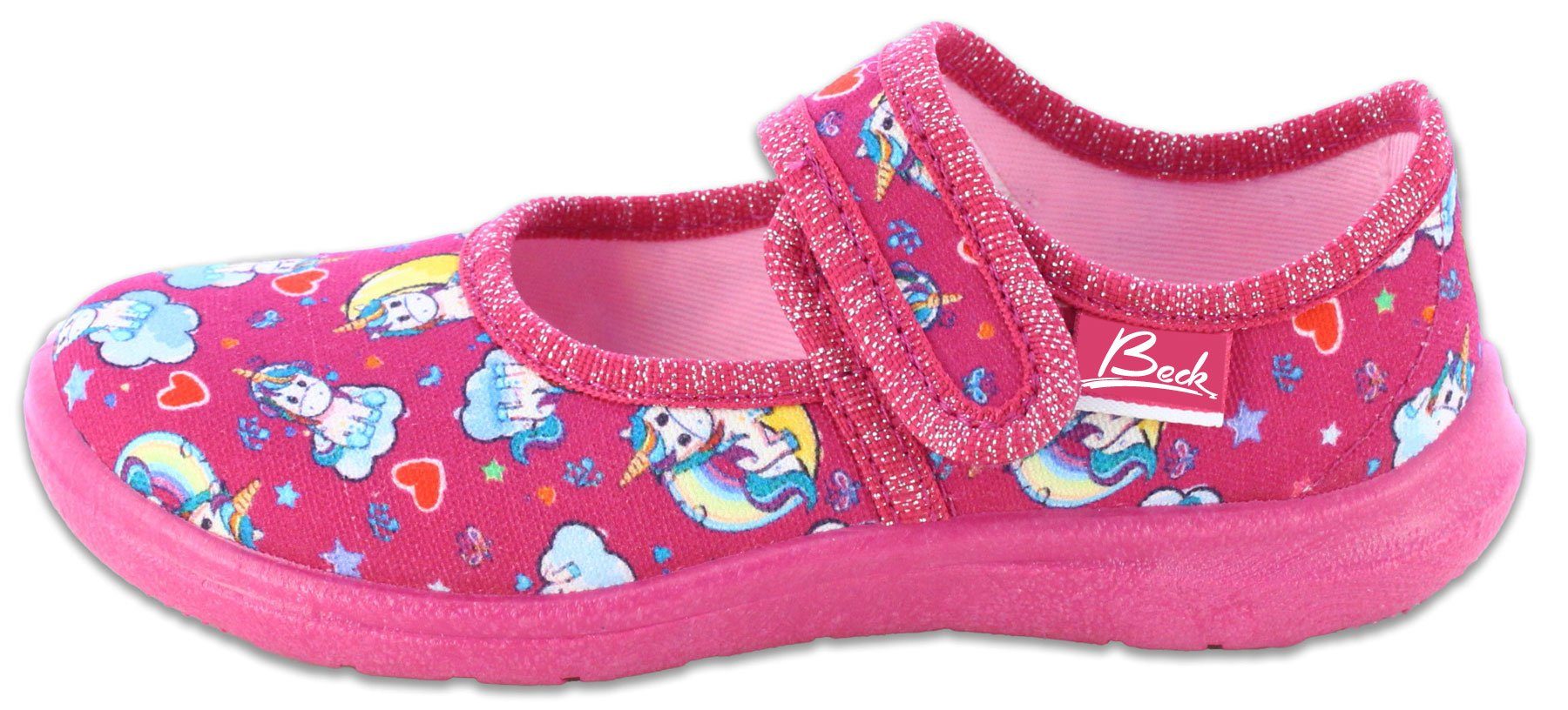 Beck Hausschuh Dream Hausschuh (atmungsaktive Materialien, für Kindergarten, Schule, Zuhause) schmale Passform, robuste Materialien, weiche bequeme Decksohle – Bild 2 von 5