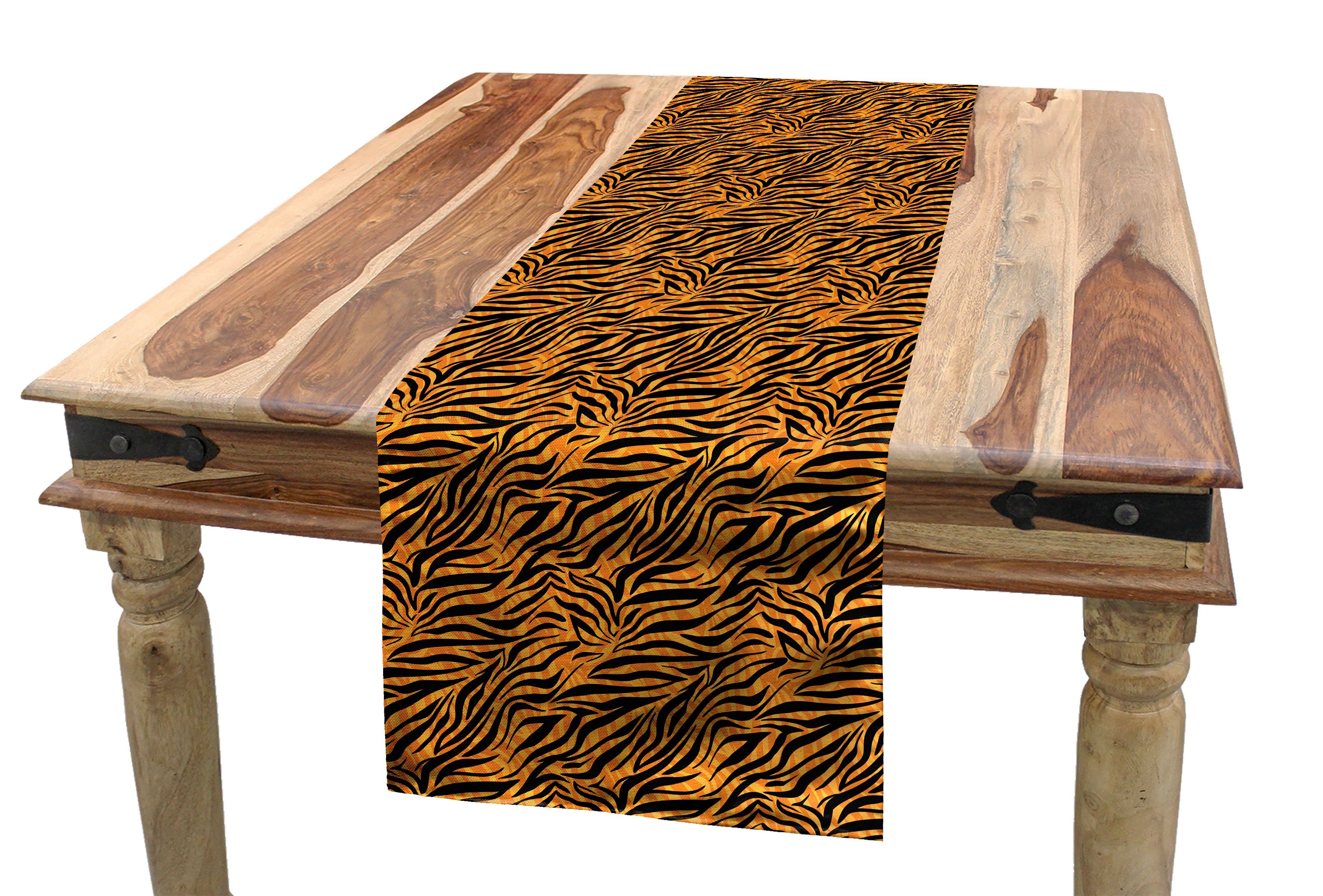 Esszimmer Dekorativer Tischläufer Tischläufer, Skin-Motiv Rechteckiger Abakuhaus Tiger Stammes Küche