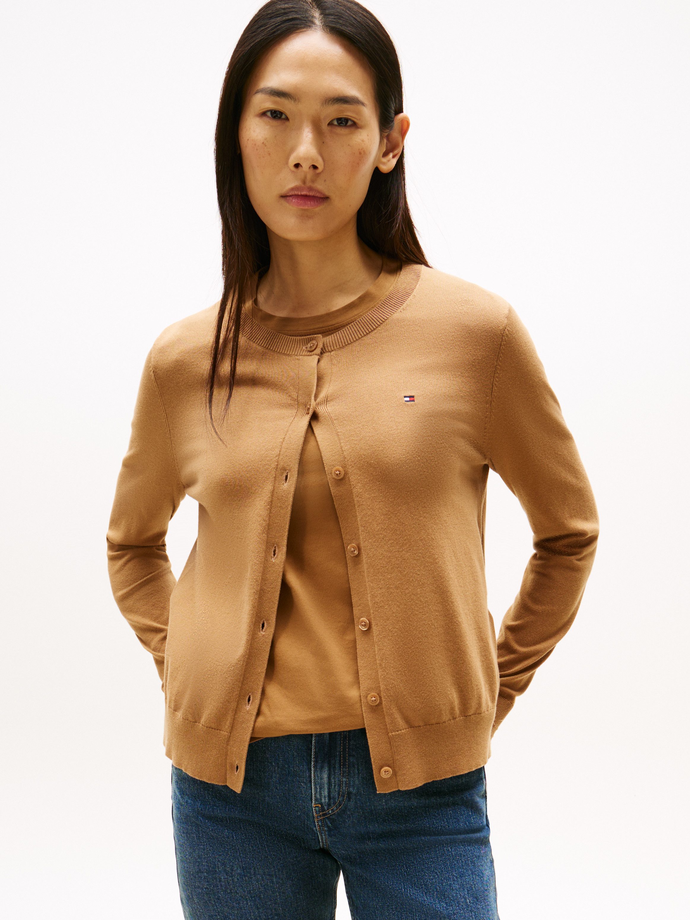 Tommy Hilfiger Cardigan CO JERSEY STITCH CARDIGAN Baumwollmischung, regular günstig online kaufen