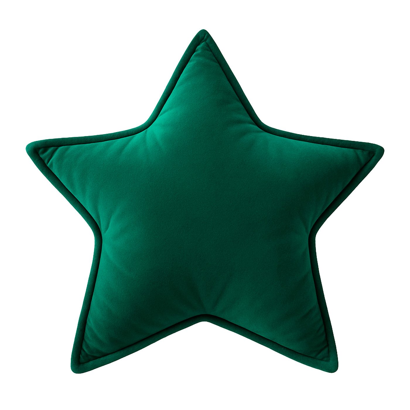 heimtexland Dekokissen Deko Kuschelkissen Weihnachten Weihnachtskissen, weicher Samt I Stern I tannengrün I 40 cm I Geschenk-Idee