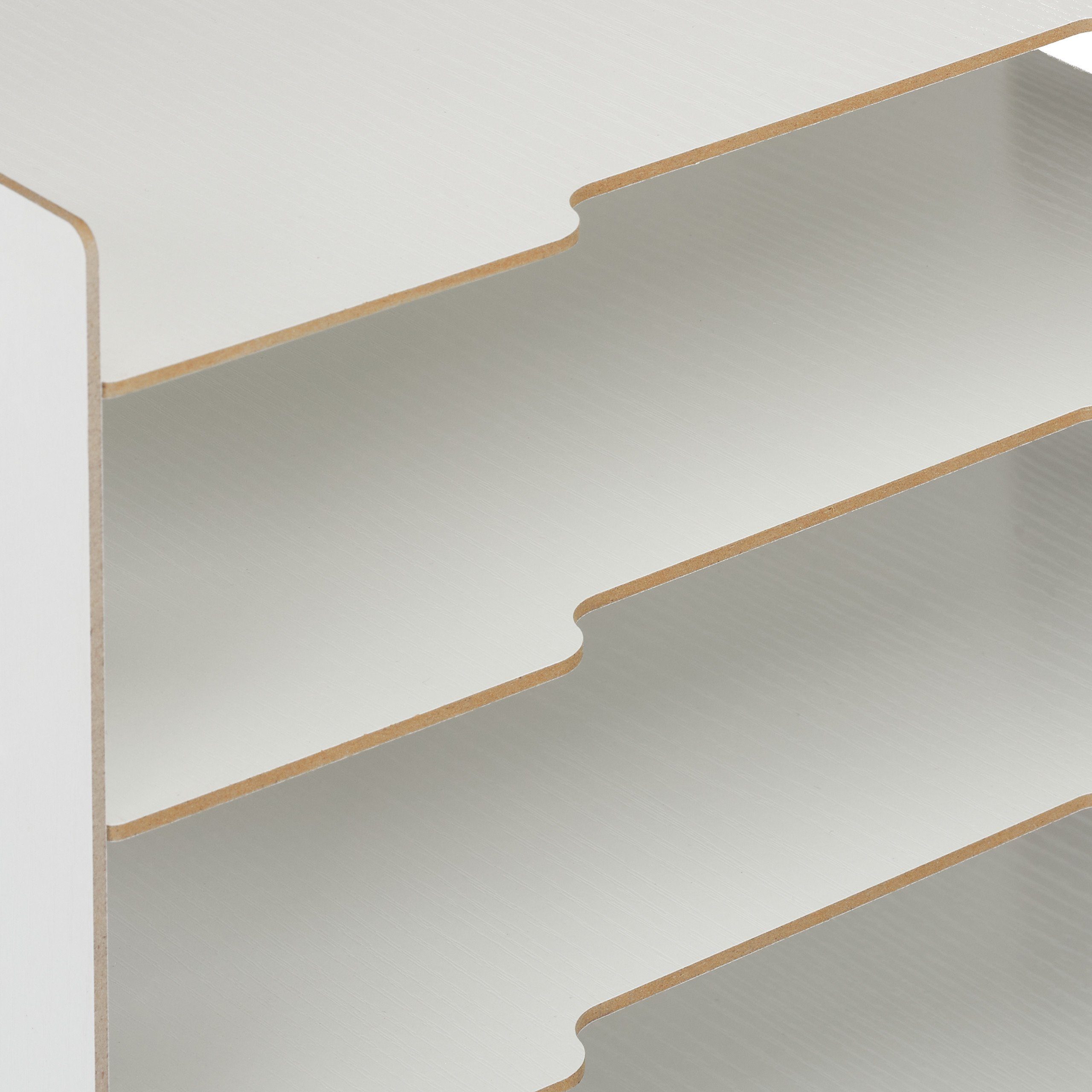 relaxdays Briefablage aus MDF mit 3 Fäch, weiß