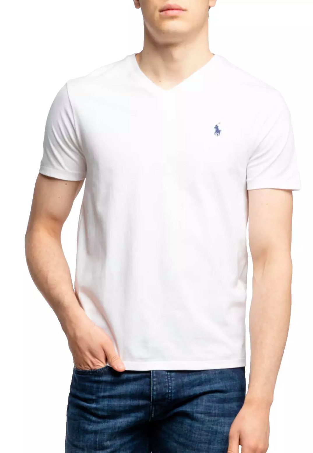 Polo Ralph Lauren T-Shirt Custom Slim Fit hochwertiger Interlock-Stoff Bio-Baumwolle, die umweltfreundlich produziert wurde