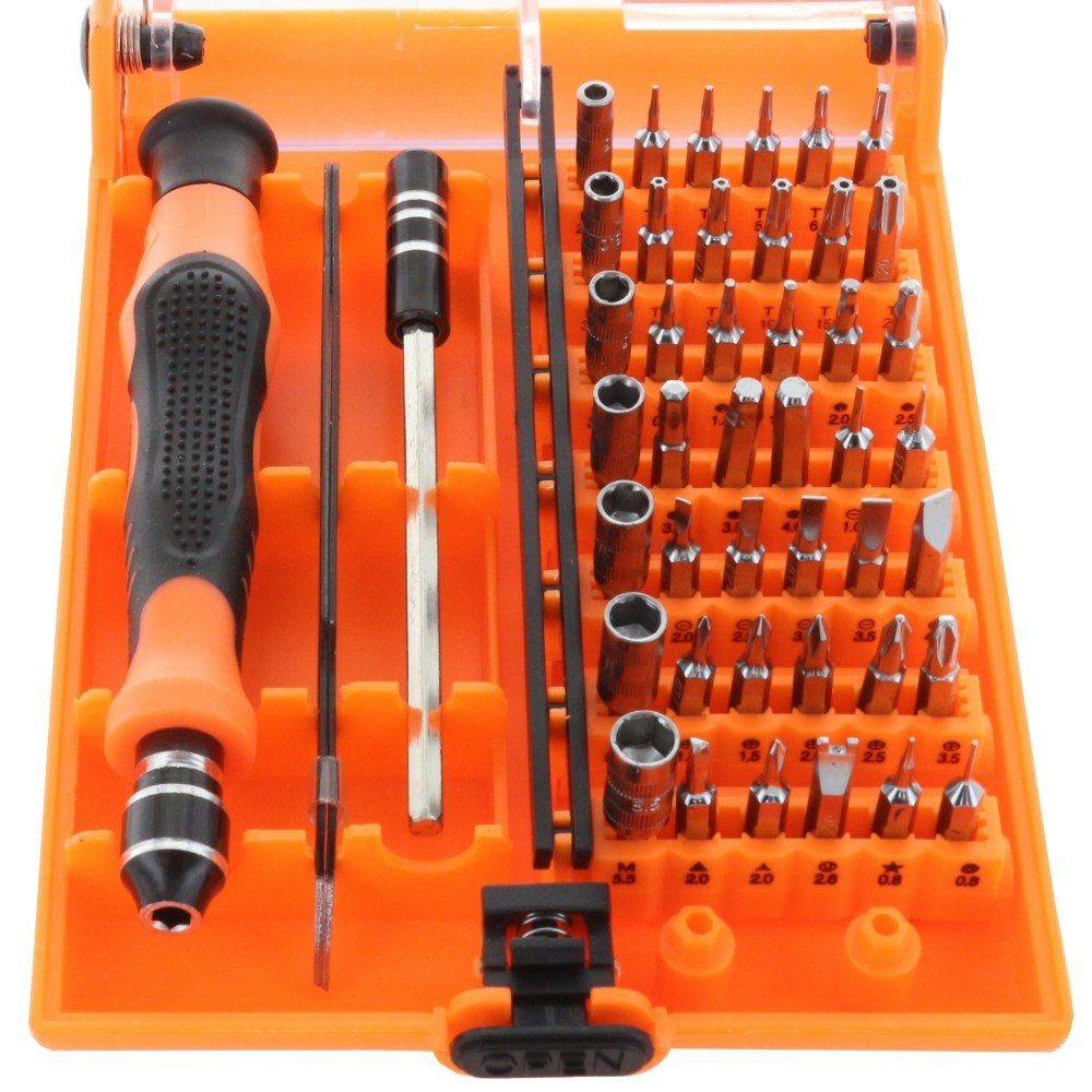 Jakemy Bit-Schraubendreher Feinmechaniker Werkzeug (Set, St), 46 - teilig 46 Feinmechanik Set Schraubendreher Set