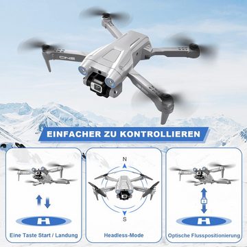 ele eleoption Faltbar RC Quadrocopter FPV Übertragung, 2 Batterien, Gestensteuerung Drohne (4K HD, mit Dual Kamera Höhenhaltung One Key Start/Landen 3D Flips fürAnfänger)