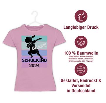 Shirtracer T-Shirt Bääm!! Schulkind 2024 Mädchen Einschulung Mädchen