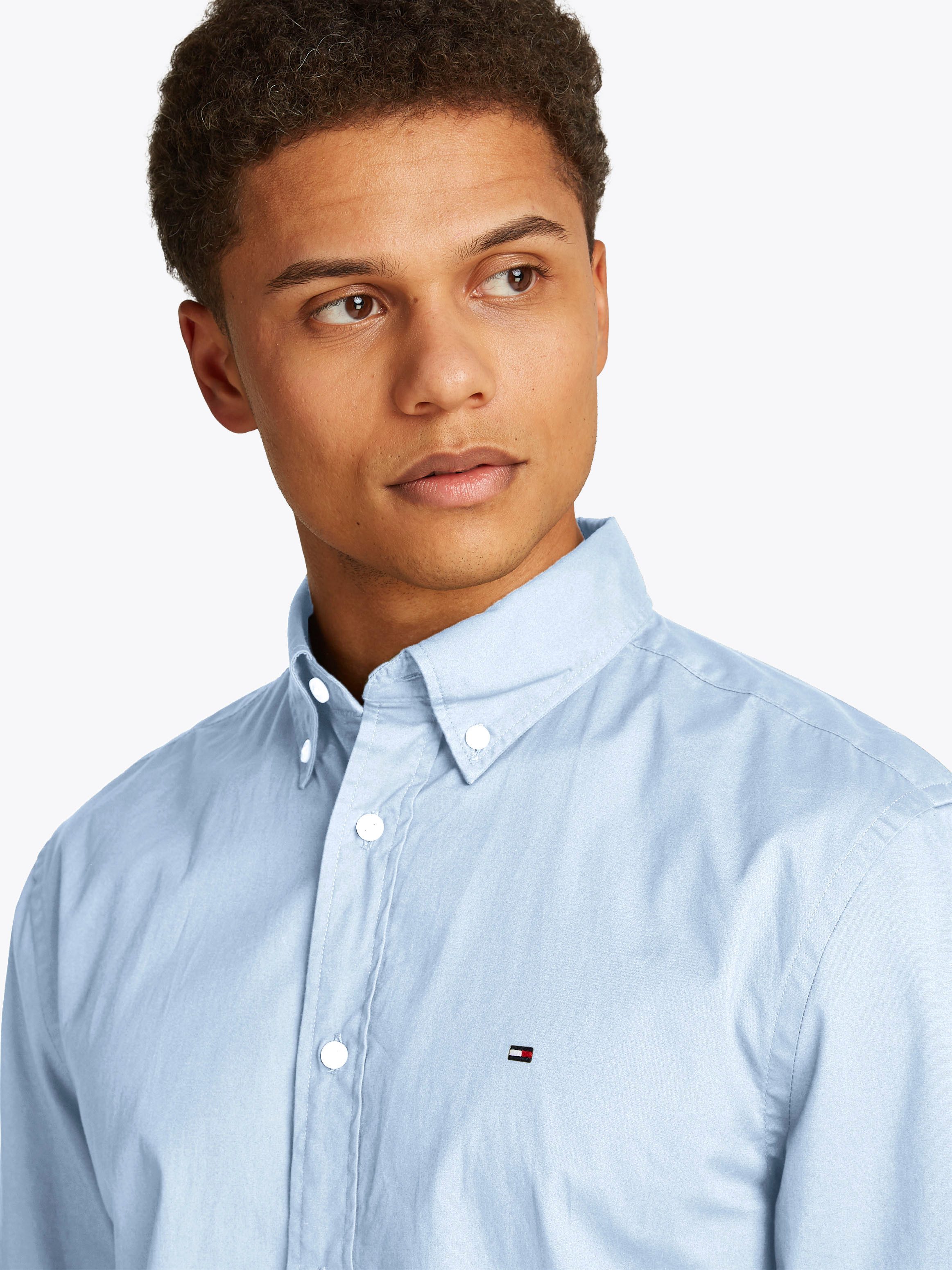 Tommy Hilfiger Langarmhemd CORE FLEX POPLIN SOLID Regular Fit SHIRT günstig online kaufen