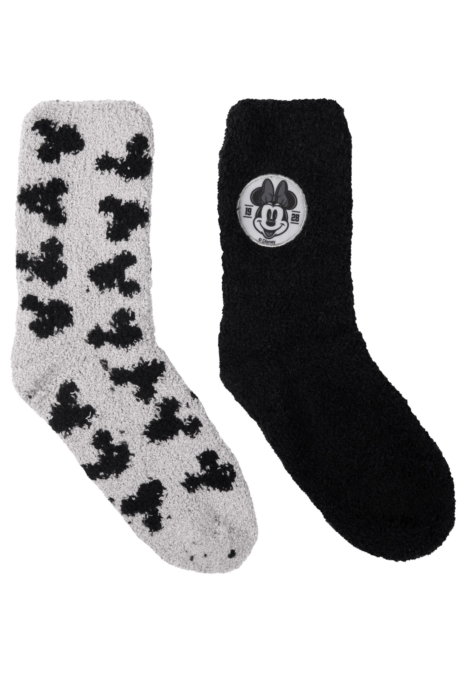United Labels® Socken Disney - Minnie Mouse - warme Kuschelsocken 1928 im 2er-Pack