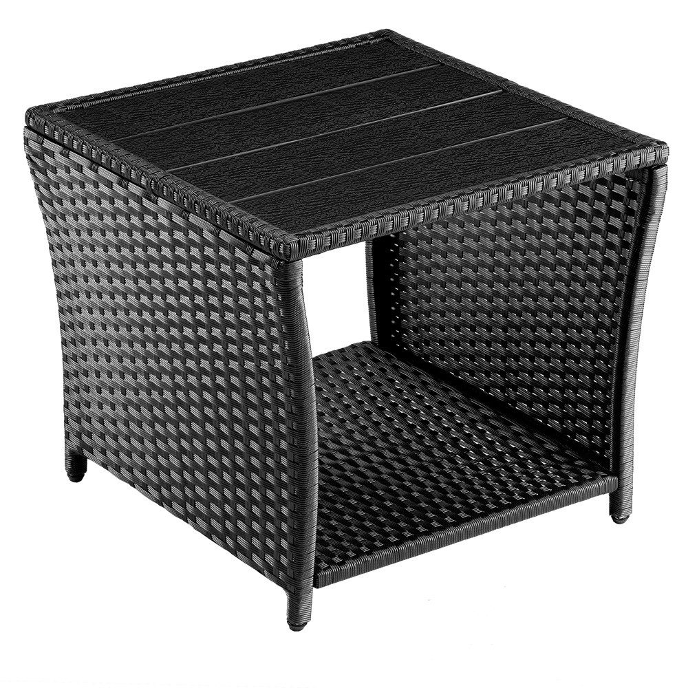 Casaria Beistelltisch (1-St), Polyrattan WPC Tischplatte günstig online kaufen