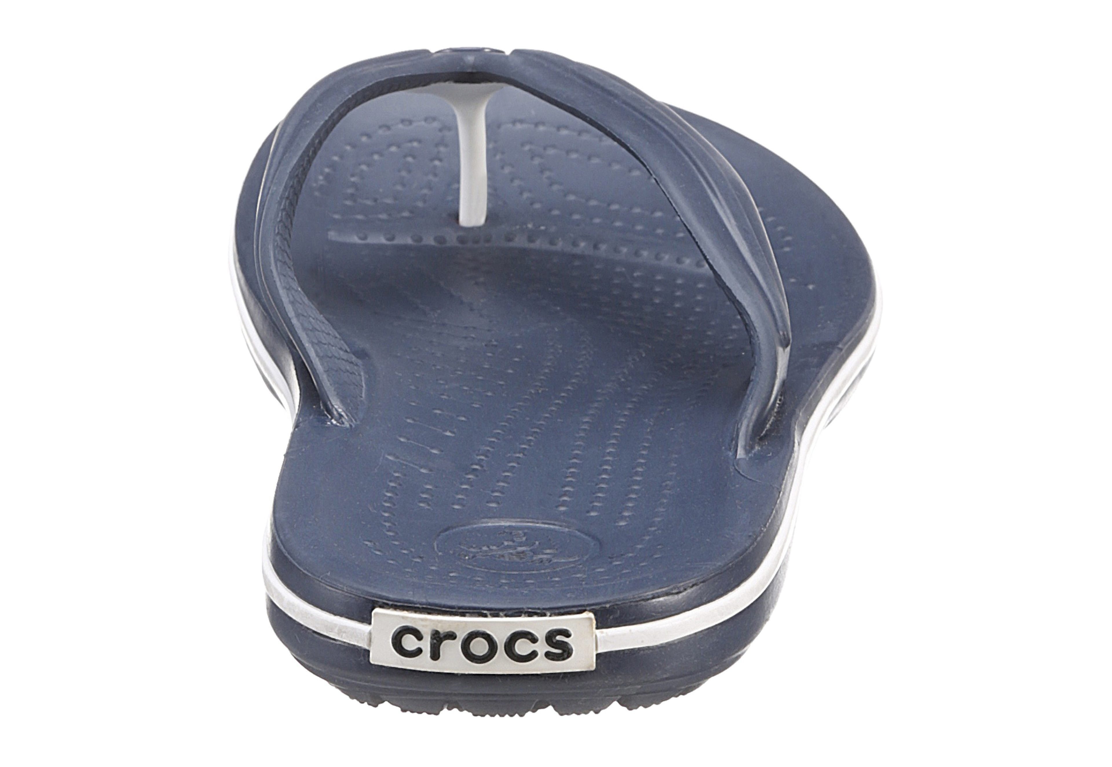 dunkelblau Flip Crocs Crocband Zehentrenner Baden zum