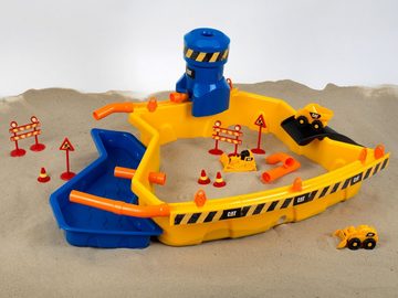 Klein Spielzeug-Radlader Caterpilar CAT Sandbaustelle Mega, (Set, 28-tlg), mit 3 Cat® Fahrzeugen; Made in Germany