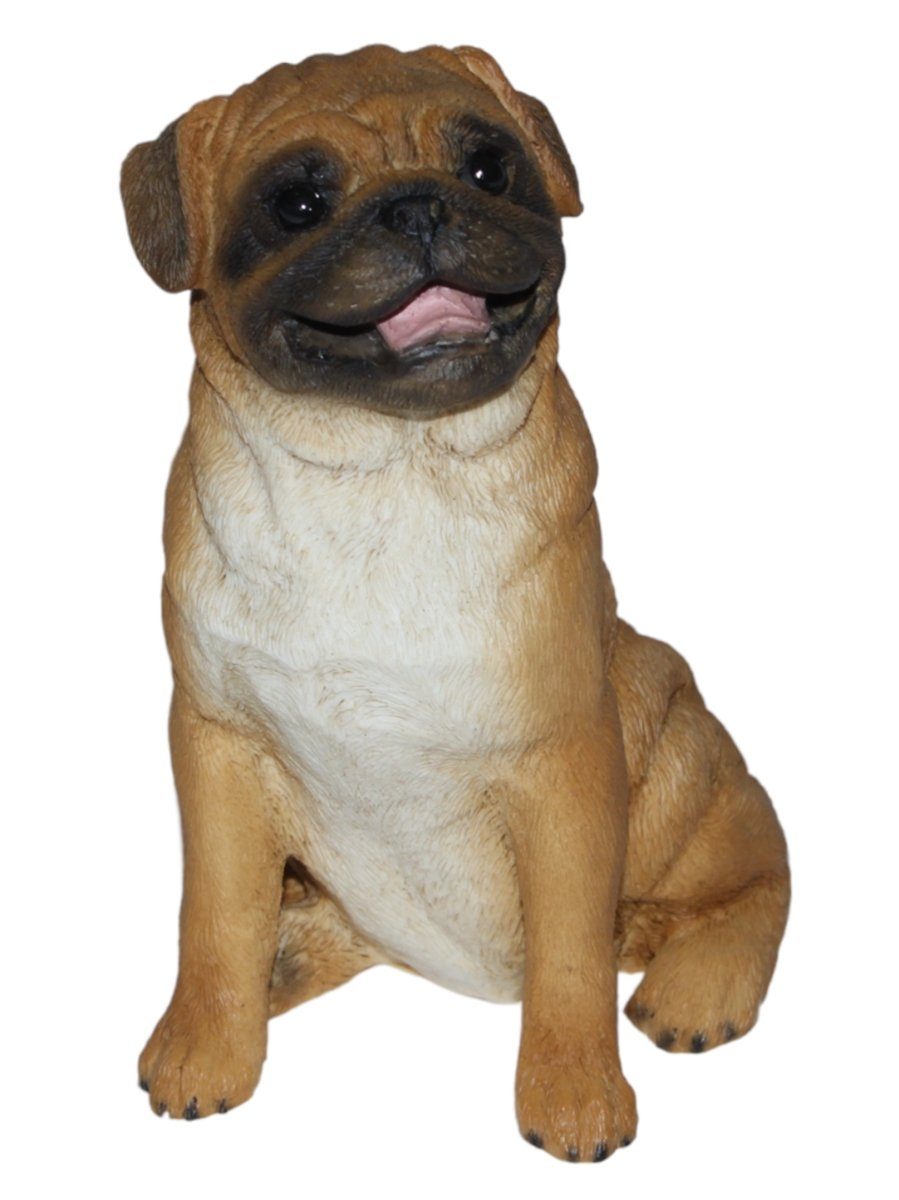 Tierfigur Dekofigur Mops H 11,5 cm Deko Hund Figur Kollektion Castagna
