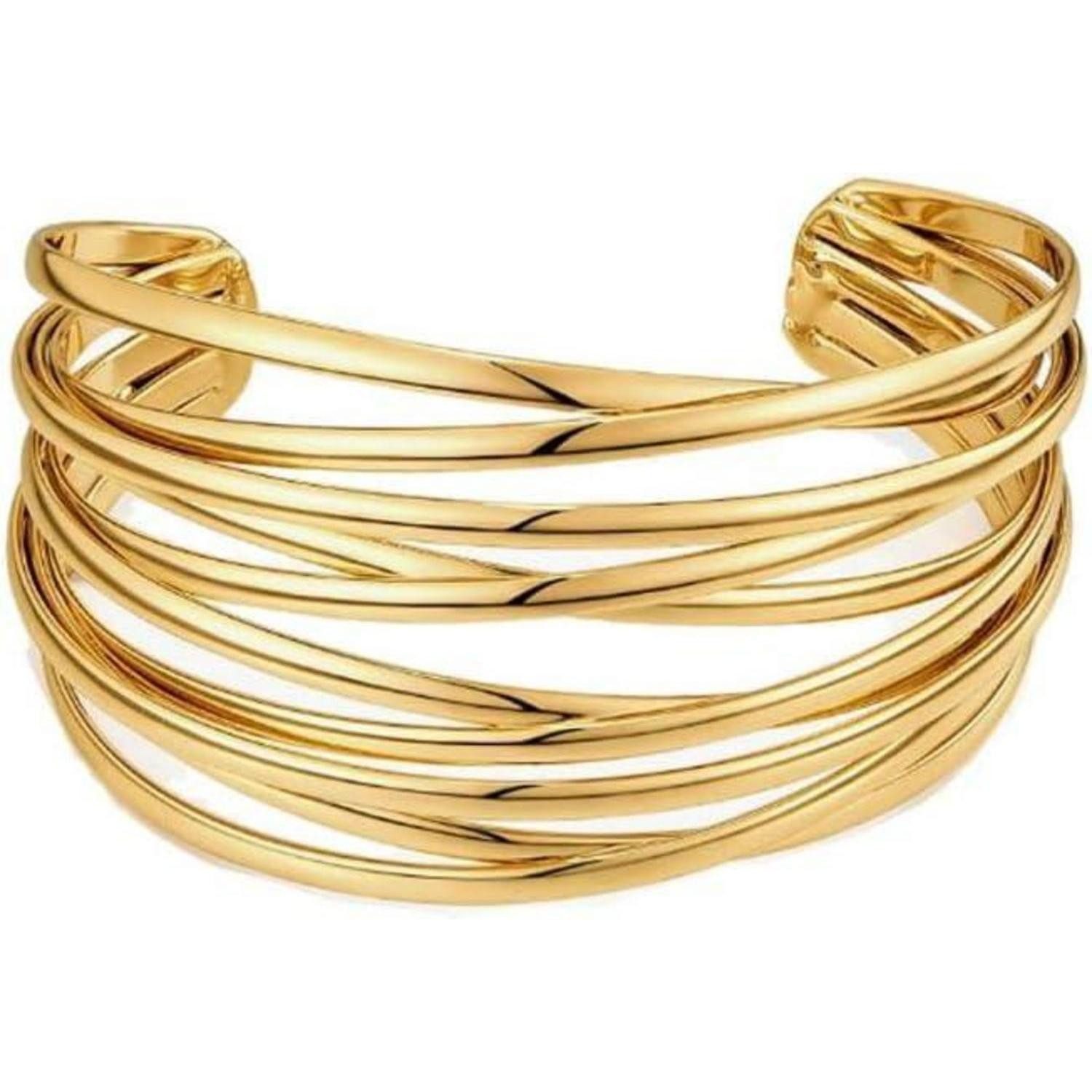 LuxusKollektion Armreif Armreif Gold Offen Verstellbar Manschette Damen Goldem Armband 1