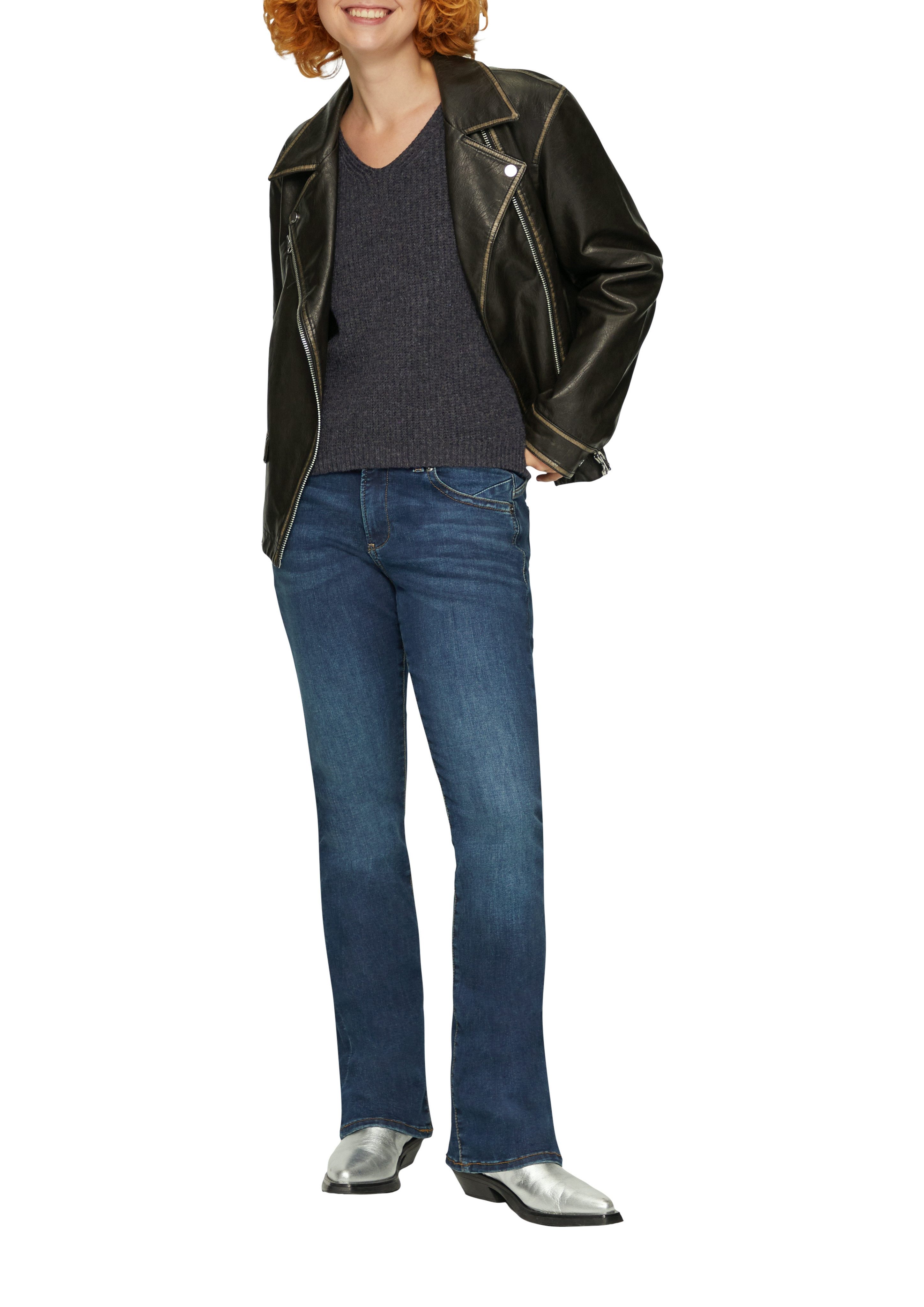 QS Strickpullover in Melange Optik günstig online kaufen