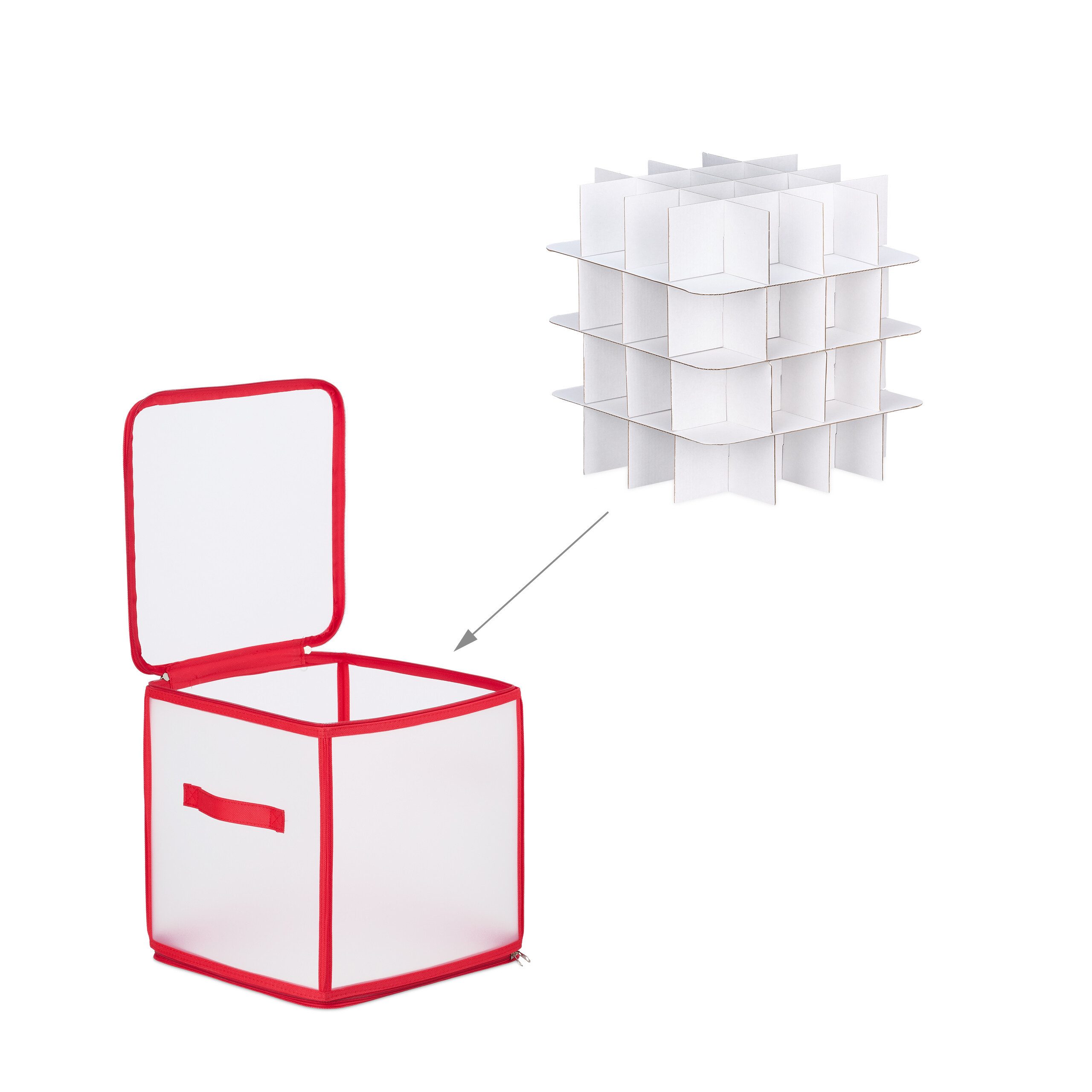 relaxdays Aufbewahrungsbox 2x Weihnachtskugel Aufbewahrungsbox (2 St)