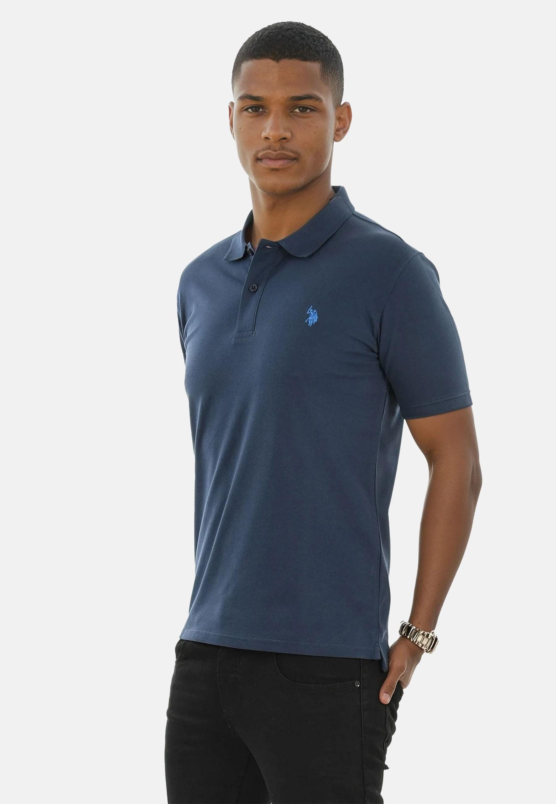 U.S. Polo Assn. Poloshirt USArrchie – Herren Classic Fit kurzarm mit Logo-Stickerei Mit Flachstrick-Kragen, Knopfleiste und elastischer Baumwollmischung