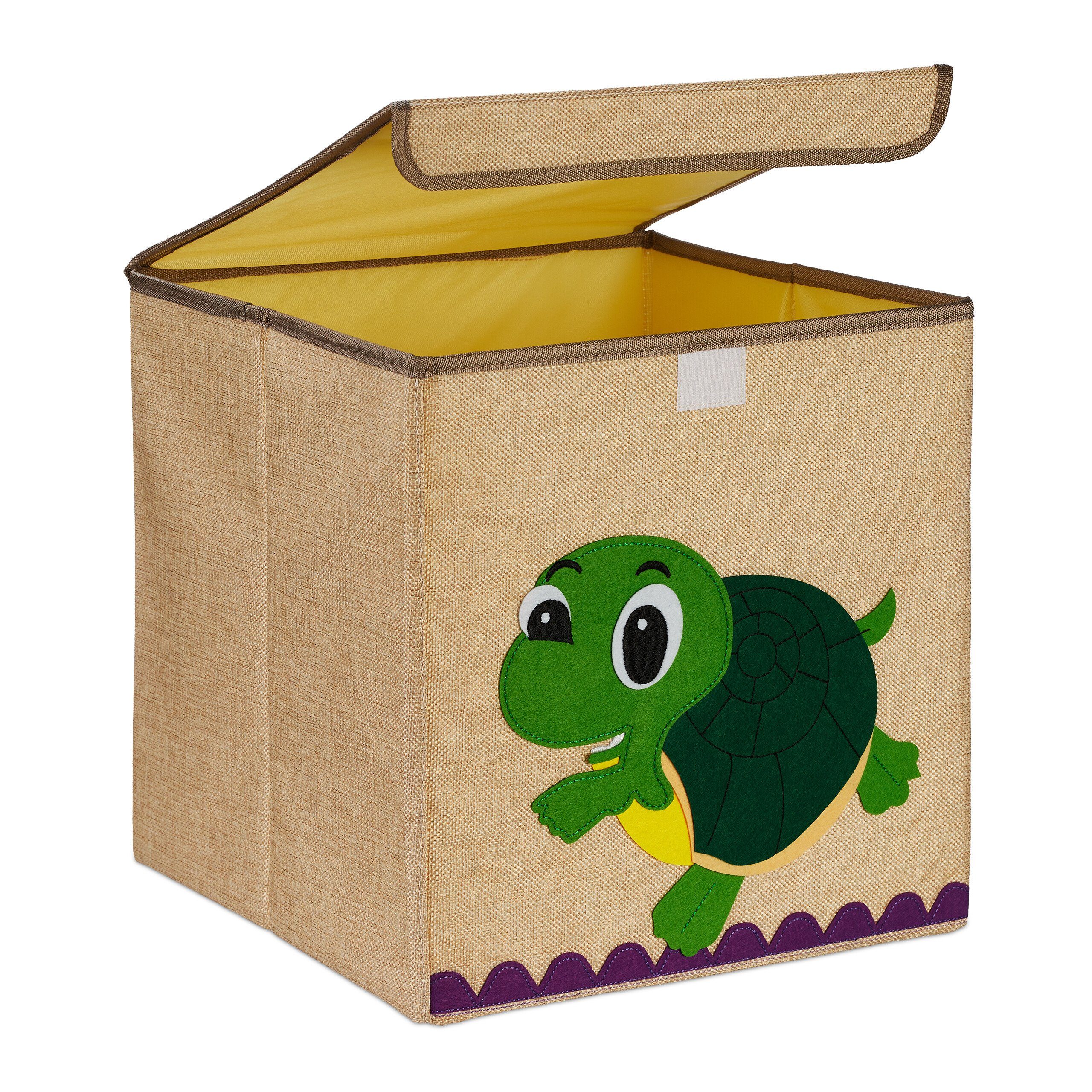 relaxdays Aufbewahrungsbox Aufbewahrungsbox für Kinder, Schildkröte