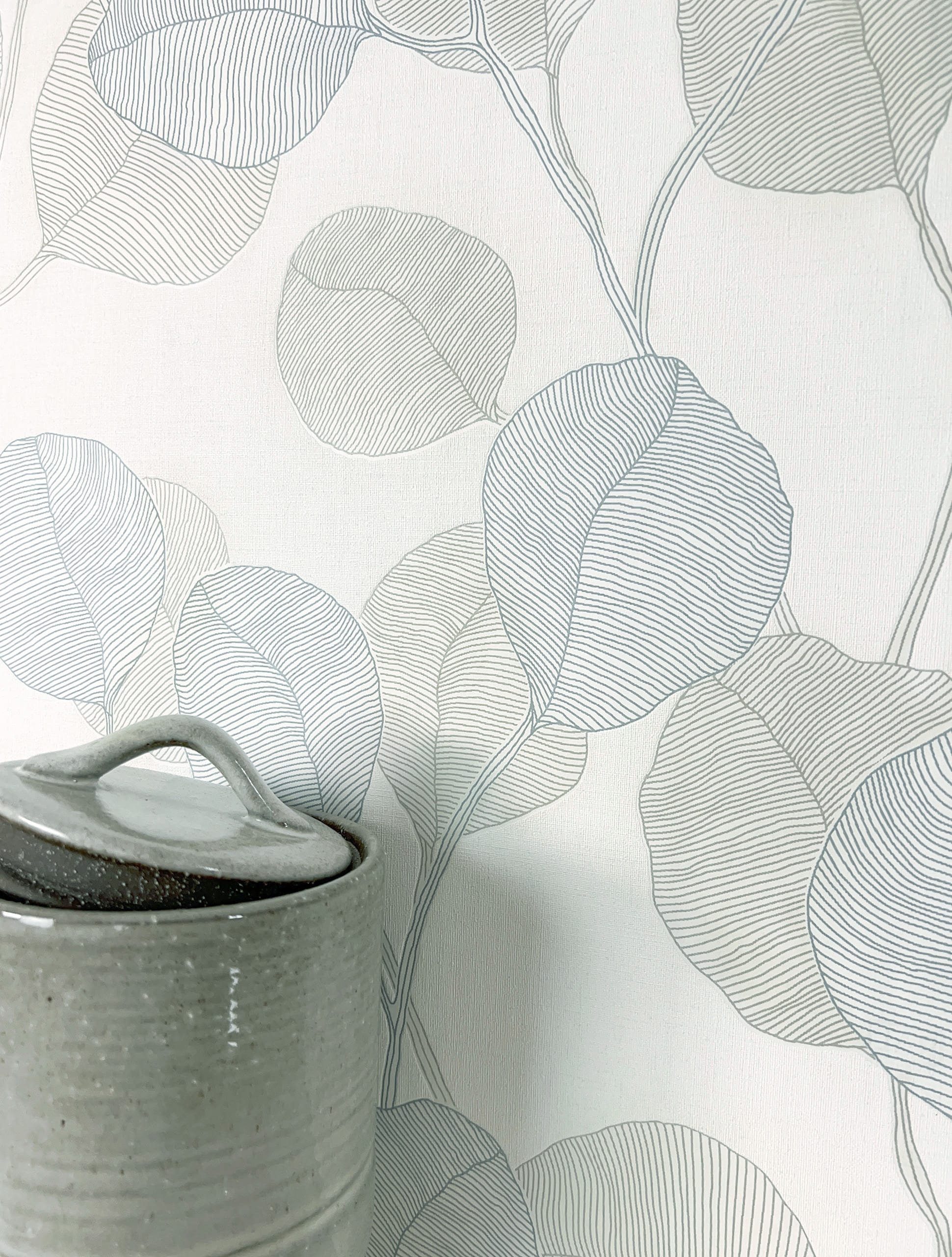 Newroom Vliestapete, Weiß Tapete Floral Blätter günstig online kaufen
