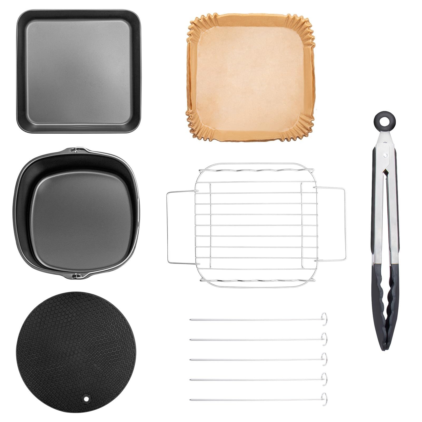 Youyijia Küchenmaschinen Zubehör-Set Heißluftfritteuse Zubehör 6stk Silikon Backform