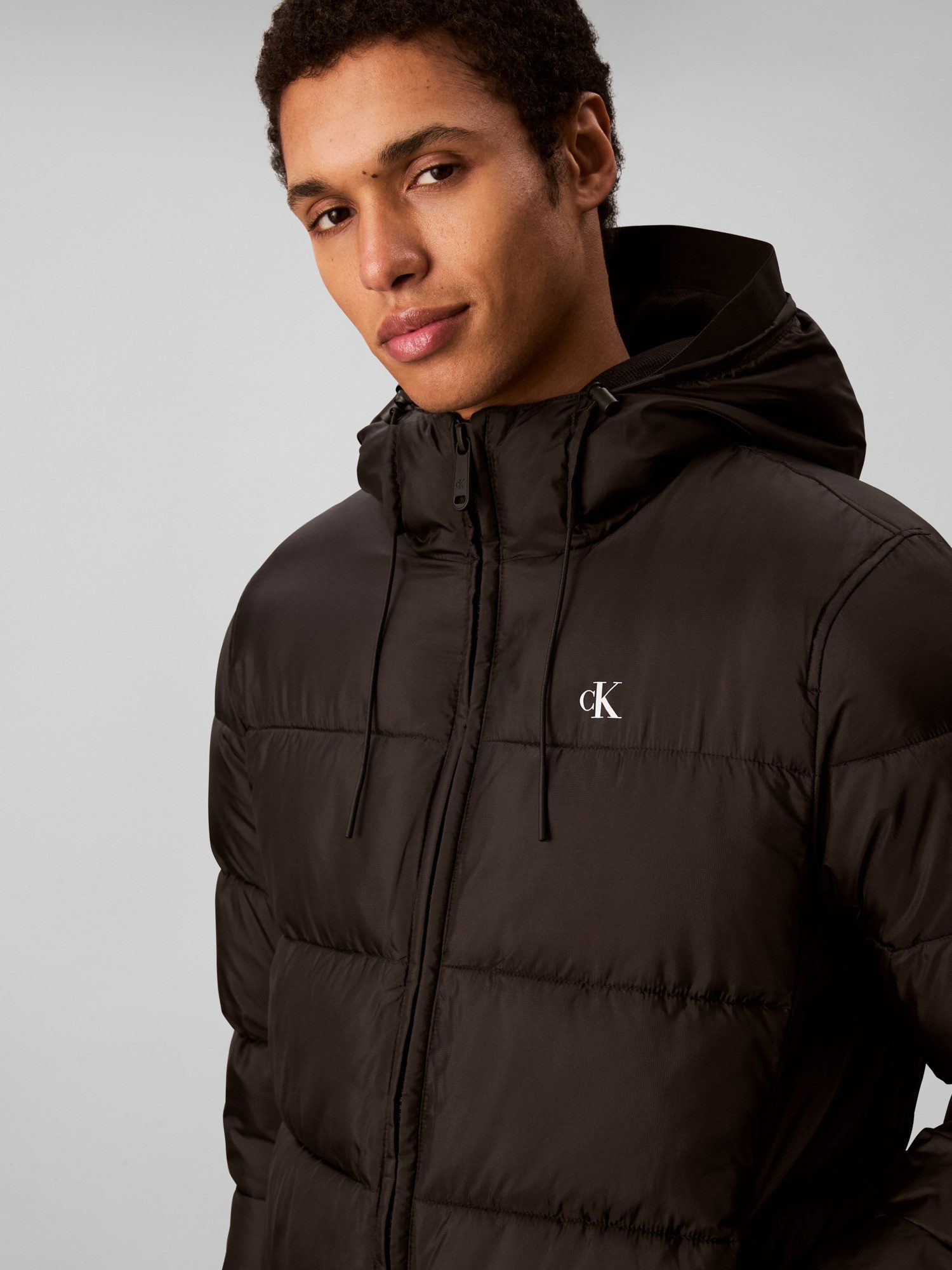 Calvin Klein Steppjacke Kapuze mit Kordelzug, regular fit