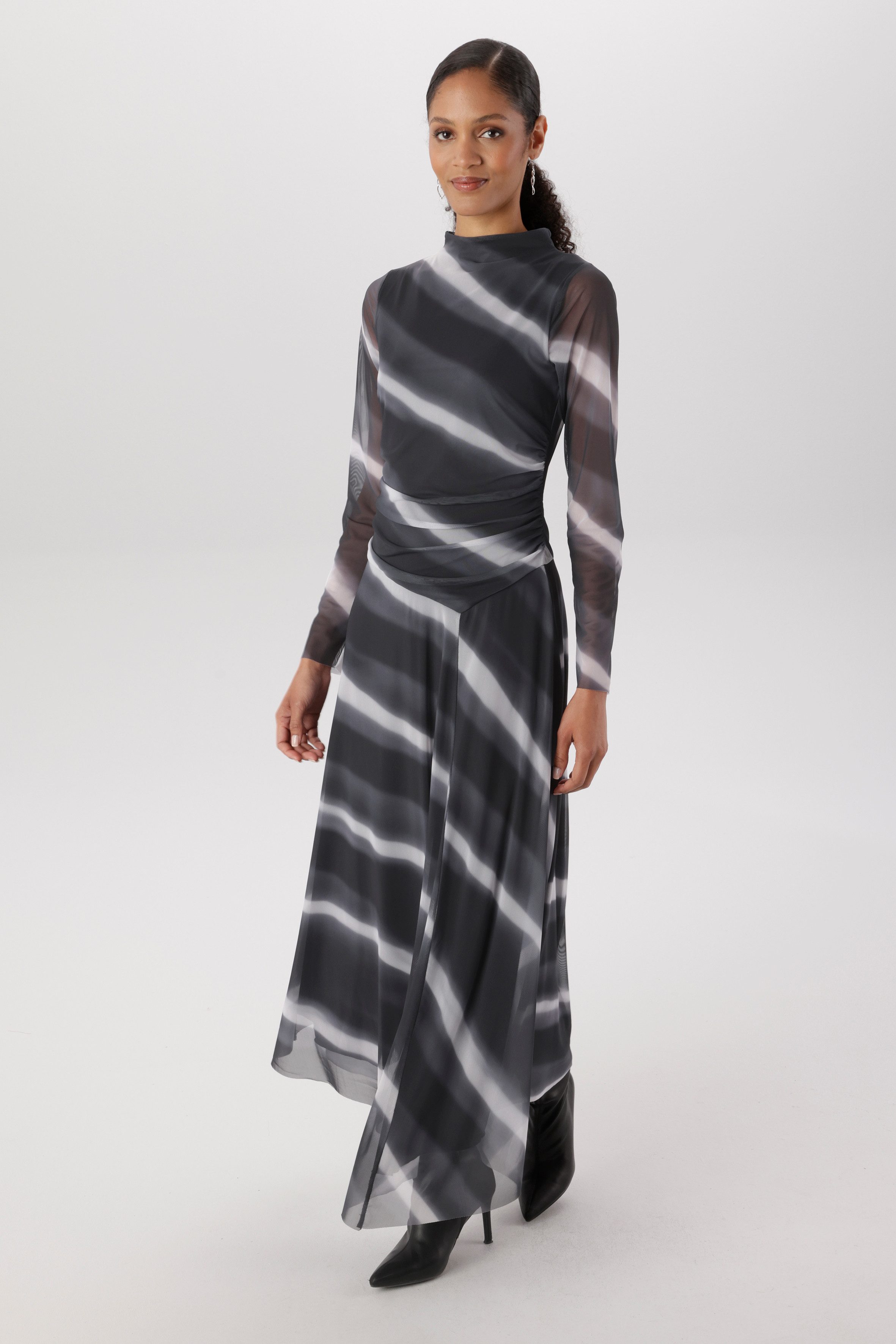 Aniston SELECTED Maxikleid In Mesh-Qualiät und transparenten Ärmeln - NEUE KOLLEKTION