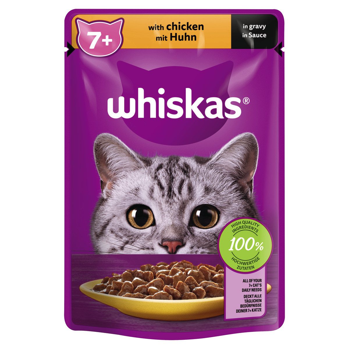 Whiskas 7+ mit Huhn in Sauce 85 g, für: Katze