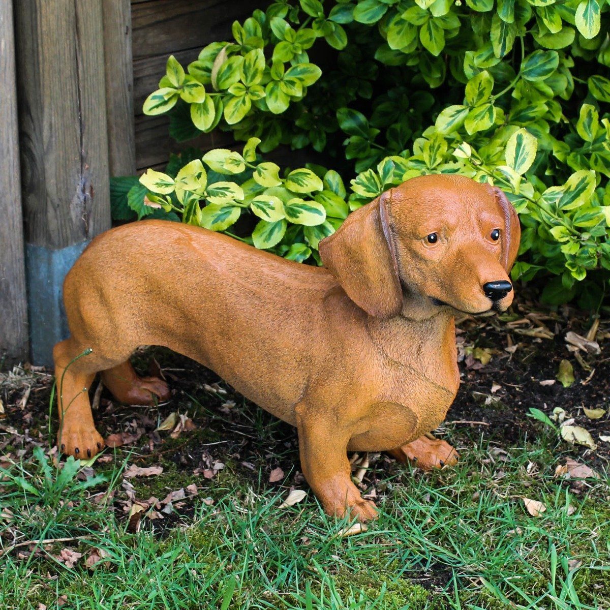 Hund colourliving Dackel stehend Hunde Tierfigur, Tierfigur Darstellung Gisbert realistische handbemalt, Figur