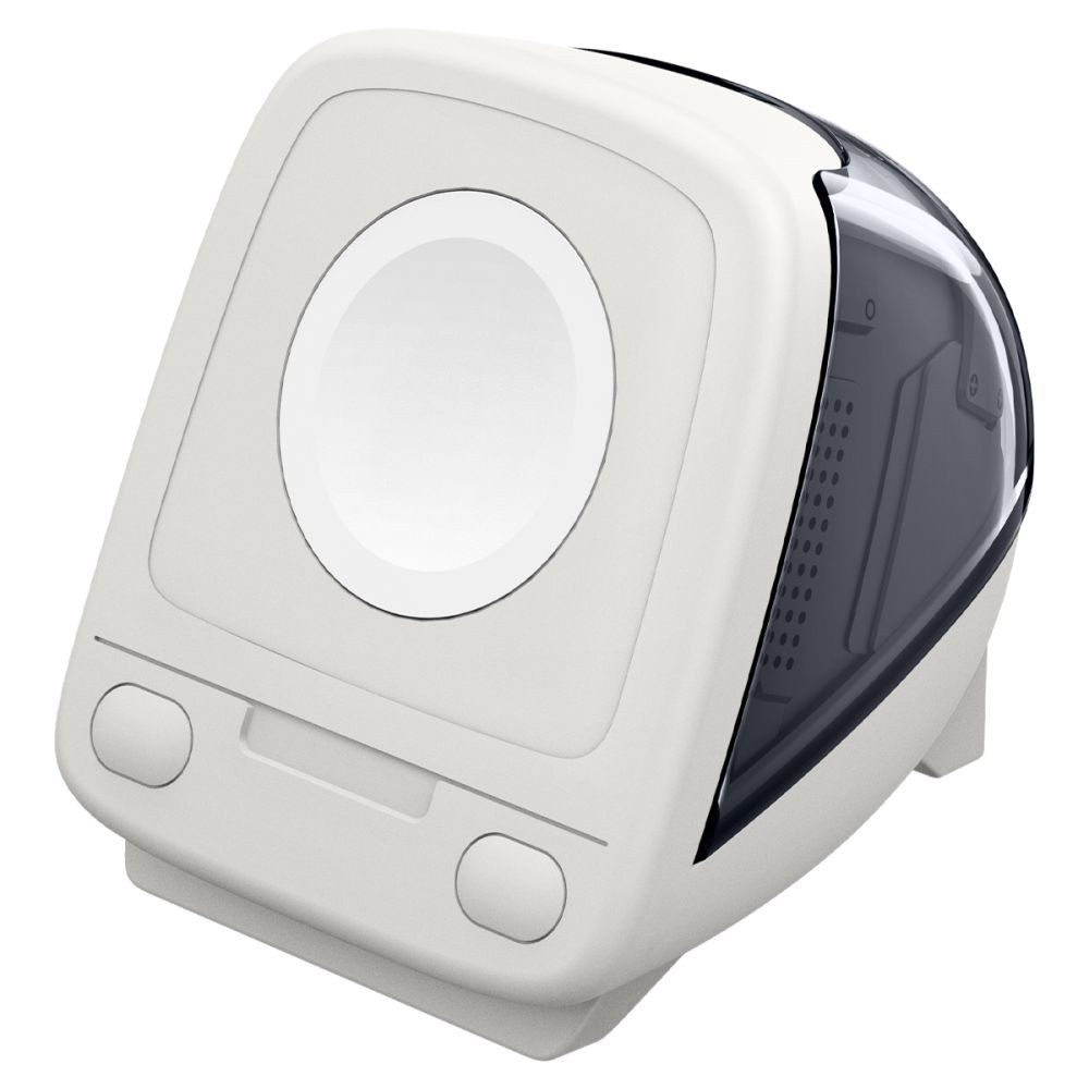 Spigen Smartwatch-Halterung Ladeständer Uhrenhalter Tischständer, (Spar-Set, 1-tlg., 70 g rutschfest, Retro-Design, rutschfest, Kabelführung)