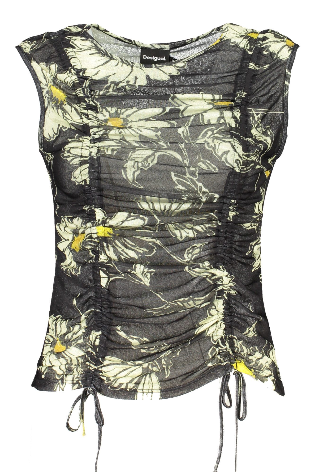 Desigual Blusenshirt Schwarzes Damen-Tanktop mit breiten Trägern &