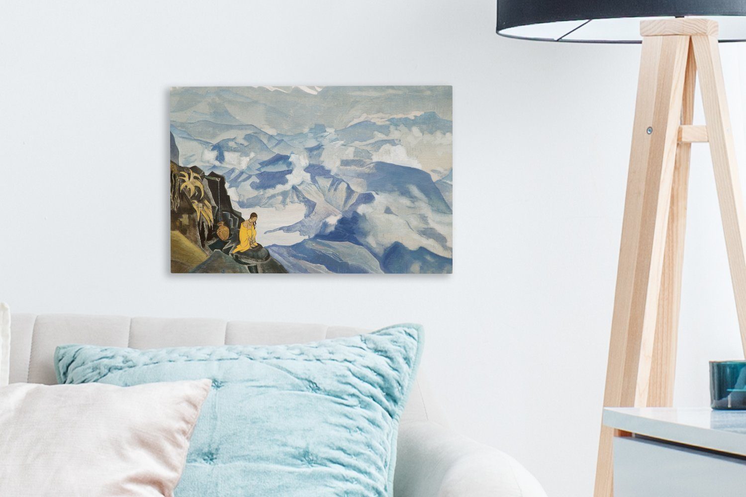 Wanddeko, Lebens Tropfen Roerich, Aufhängefertig, - Leinwandbilder, Leinwandbild von des Nicholas OneMillionCanvasses® cm Wandbild 30x20 Gemälde (1 St),