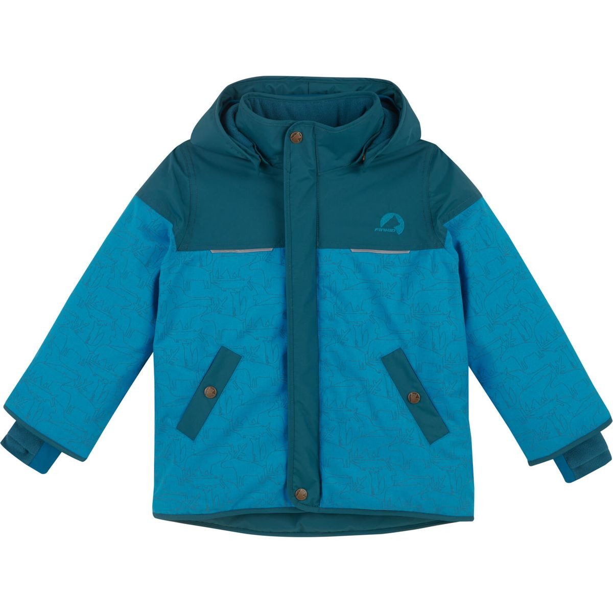 Finkid Outdoorjacke Koira ICE Winterparka mit Schneefang und abnehmbarer Kapuze und reflektierendem