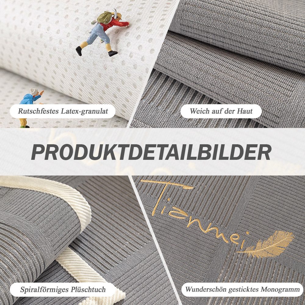 TUWENA Sofahusse Sofaschoner Rutschfest,Couch Überzug L Form 1/2/3/4 Sitzer,Sofabezug, Sofadecken für Sitzfläche, Universelle Sofa Überwurf