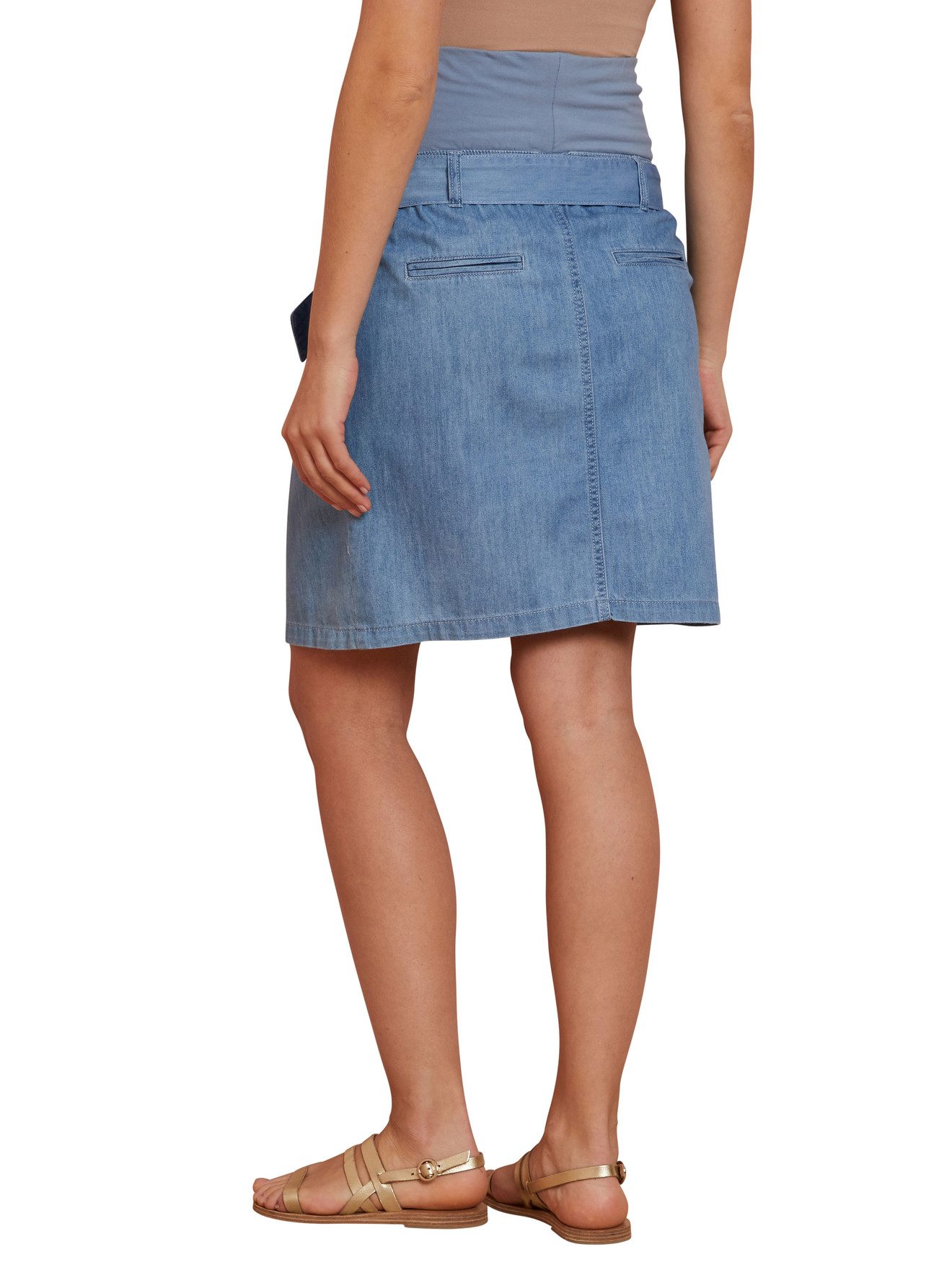 vertbaudet Umstandsrock Jeansrock für die Schwangerschaft mit Gürtel