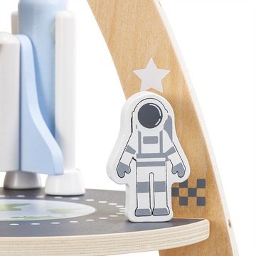 Mamabrum Kinder-Küchenset Große Weltraumrakete aus Holz mit Zubehör