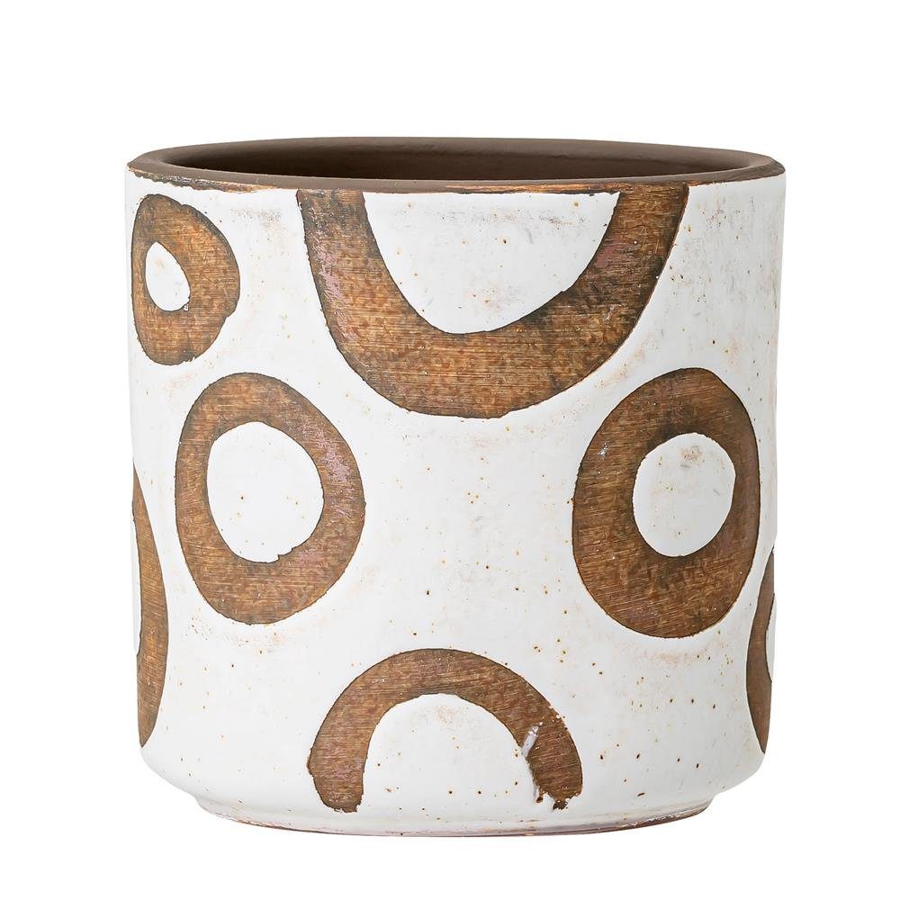 Bloomingville Blumentopf weiß 12cm Terrakotta Kringel günstig online kaufen