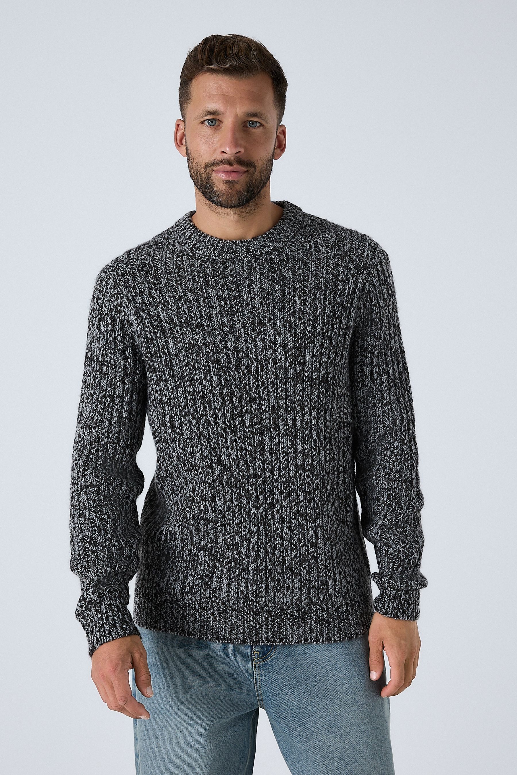 Next Rundhalspullover Regular Fit Rundhals-Strickpullover, Drehdetail (1-tlg)
