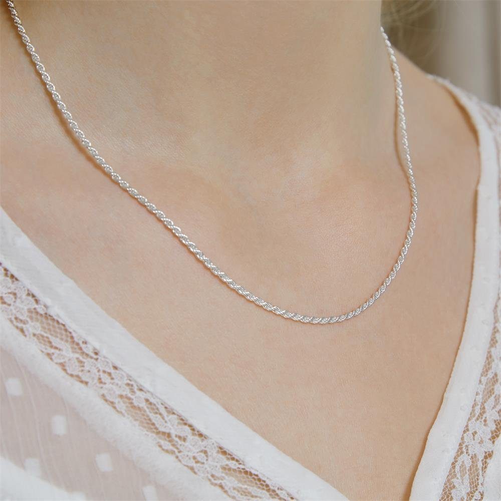 Unique Silberkette Kordelkette 2mm aus 925er Sterlingsilber (40cm) – Bild 2 von 4