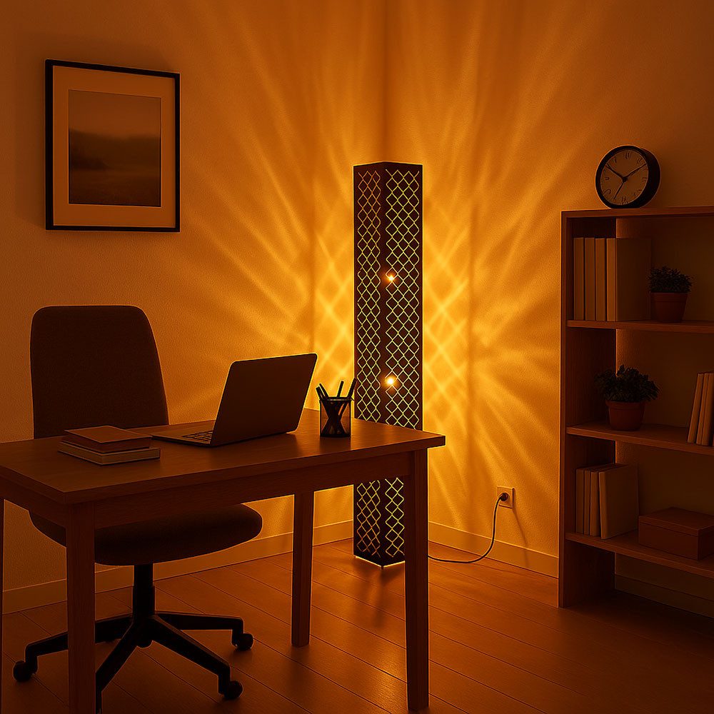 GLOBO LIGHTING Stehlampe, Leuchtmittel inklusive, Warmweiß, Stehlampe Stoff günstig online kaufen