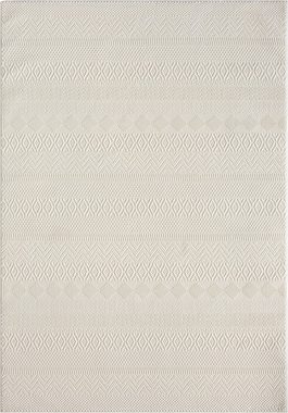 Teppich Sign 1901, merinos, rechteckig, Höhe: 12 mm, Hoch Tief Struktur, Raute, 100% recyceltem Polyester, Wohnzimmer