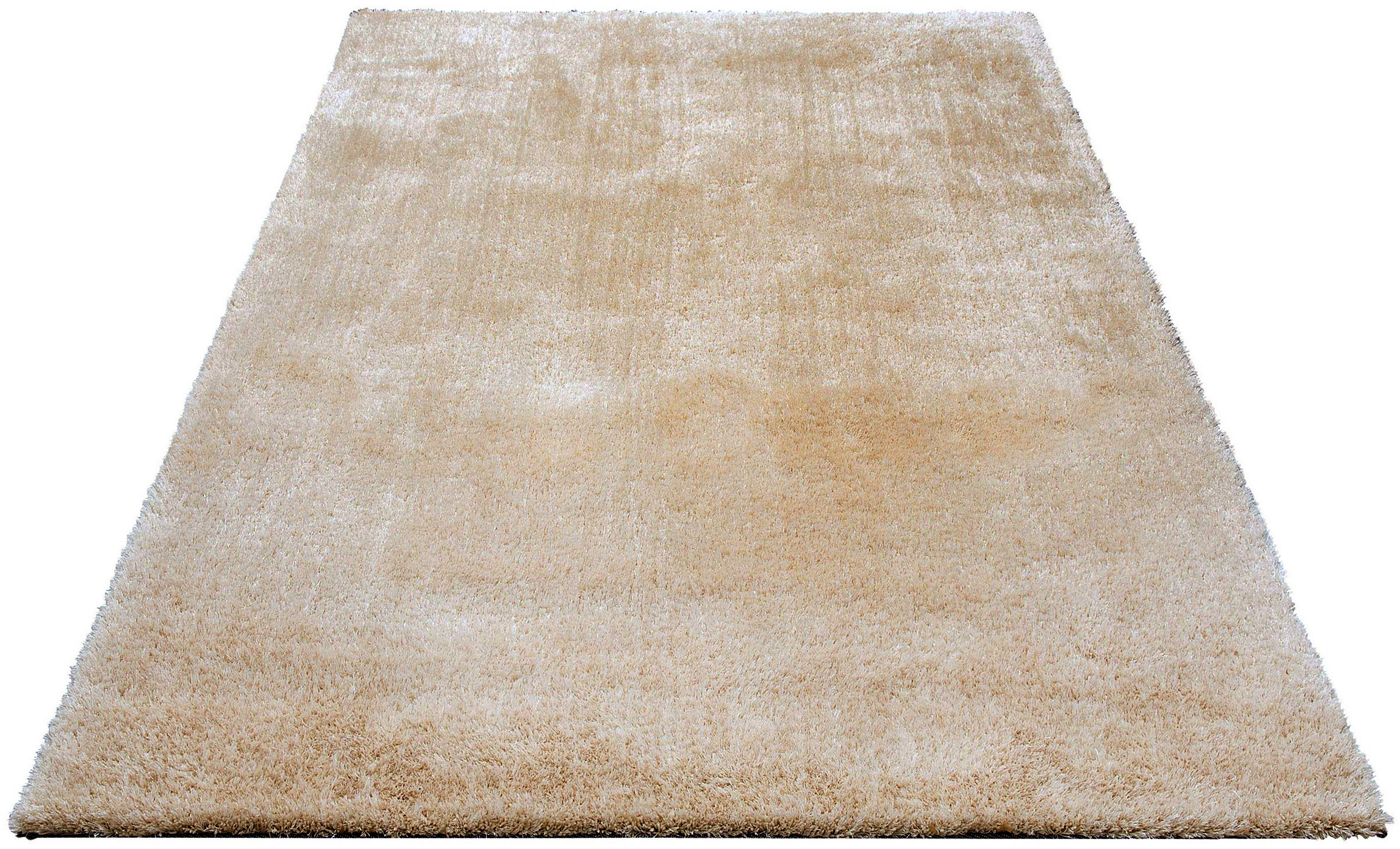 Hochflor-Teppich Deman, Home affaire, rechteckig, Höhe: 25 mm, Uni-Farben, Mikrofaser Teppiche, flauschig, Wohnzimmer, Schlafzimmer sand