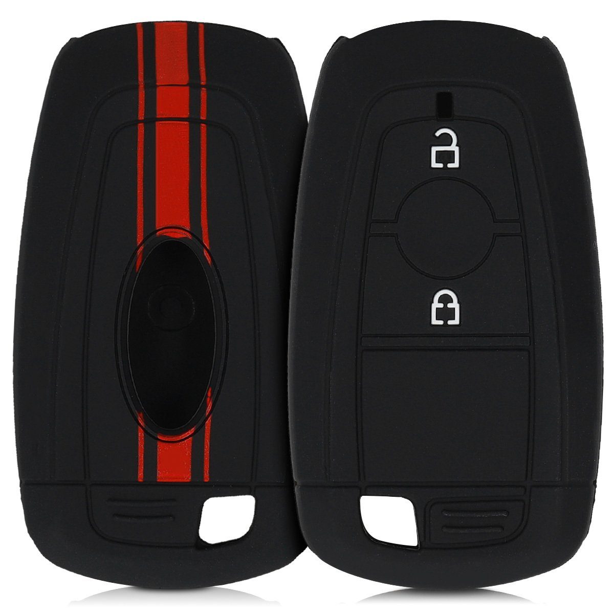 kwmobile Schlüsseltasche Autoschlüssel Hülle für Ford, Schlüsselhülle  Schlüssel Case Cover, KOMPATIBEL MIT: passend für Ford 2-Tasten  Autoschlüssel Keyless Go