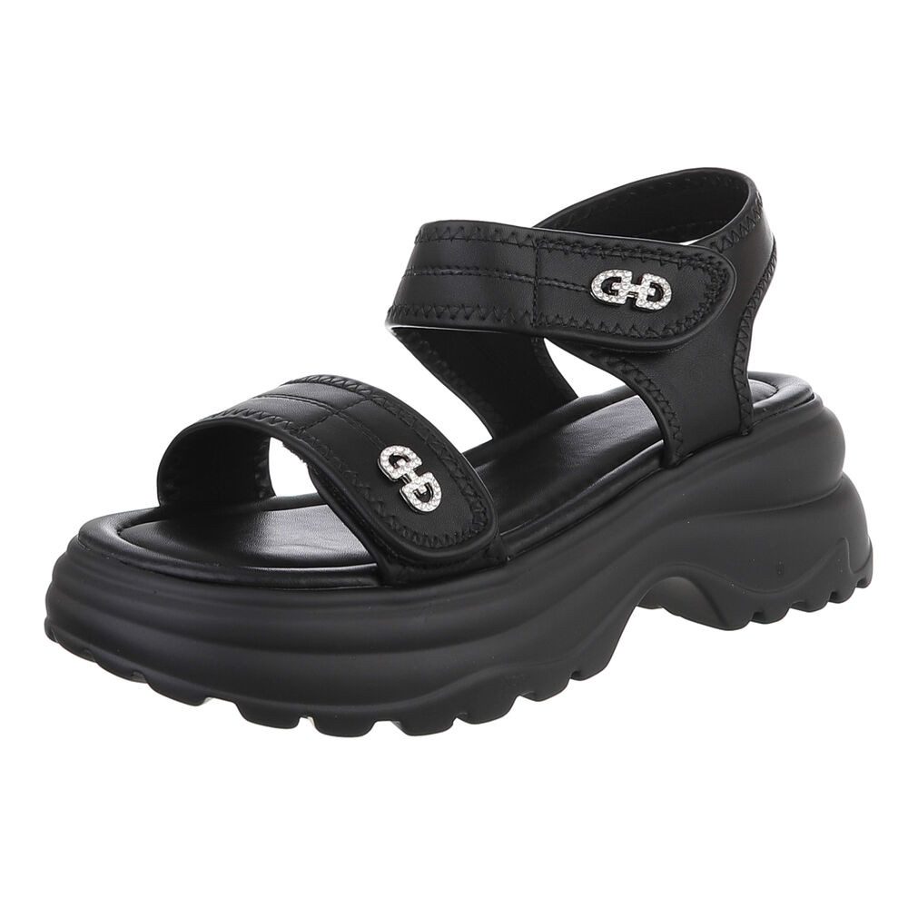 Ital-Design Moderne Damen Sandalen mit verstellbaren Riemen für Freizeit Pl günstig online kaufen