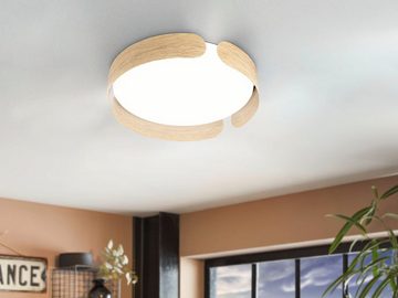EGLO Deckenleuchte VALCASOTTO, LED fest integriert, Warmweiß, Deckenlampe, Wohnzimmerlampe, LED Schlafzimmerlampe, Lampe Decke