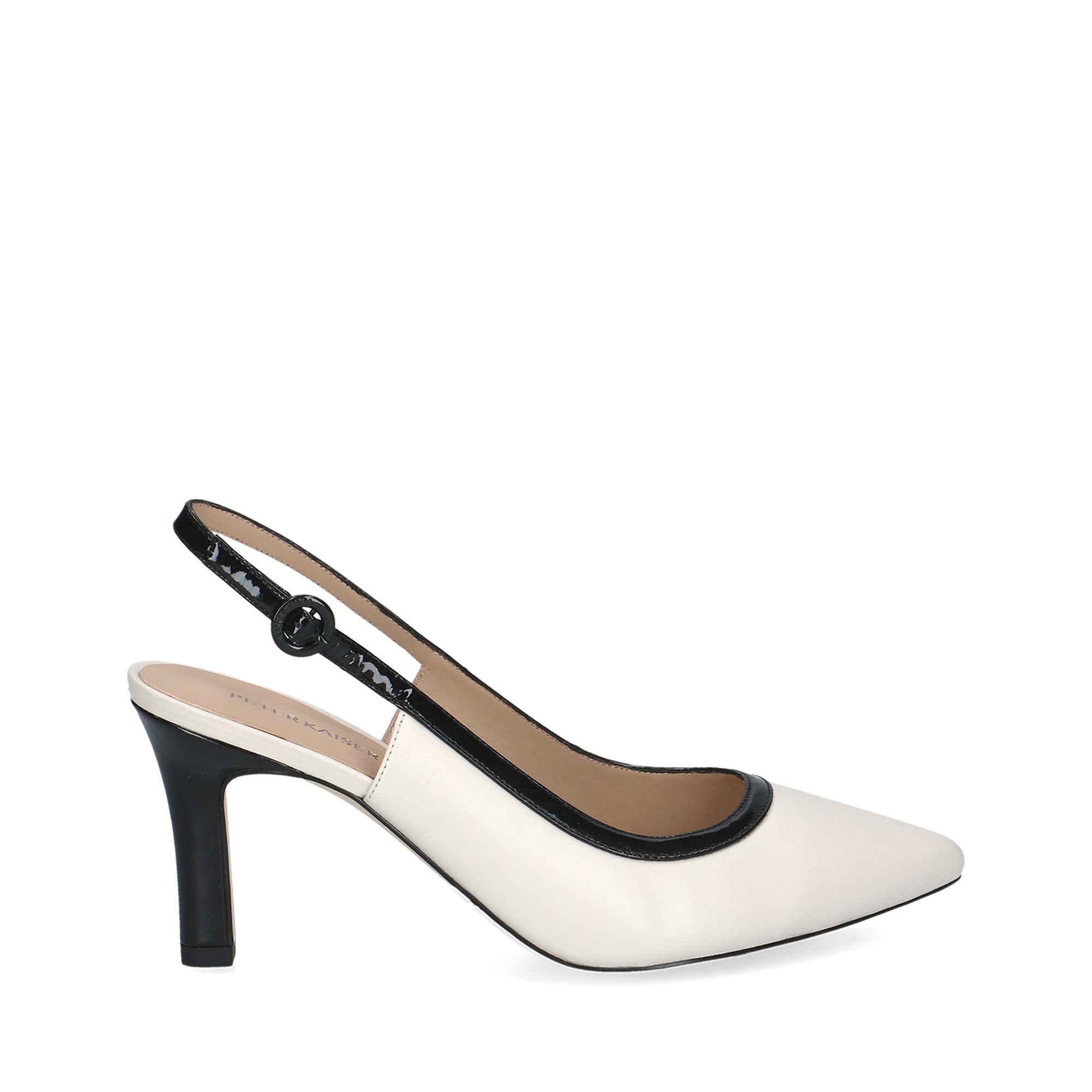 Peter Kaiser Peter Kaiser 79640 13D, Peeptoes & Slingpumps, Weiß / Schwarz, Damen Peeptoepumps