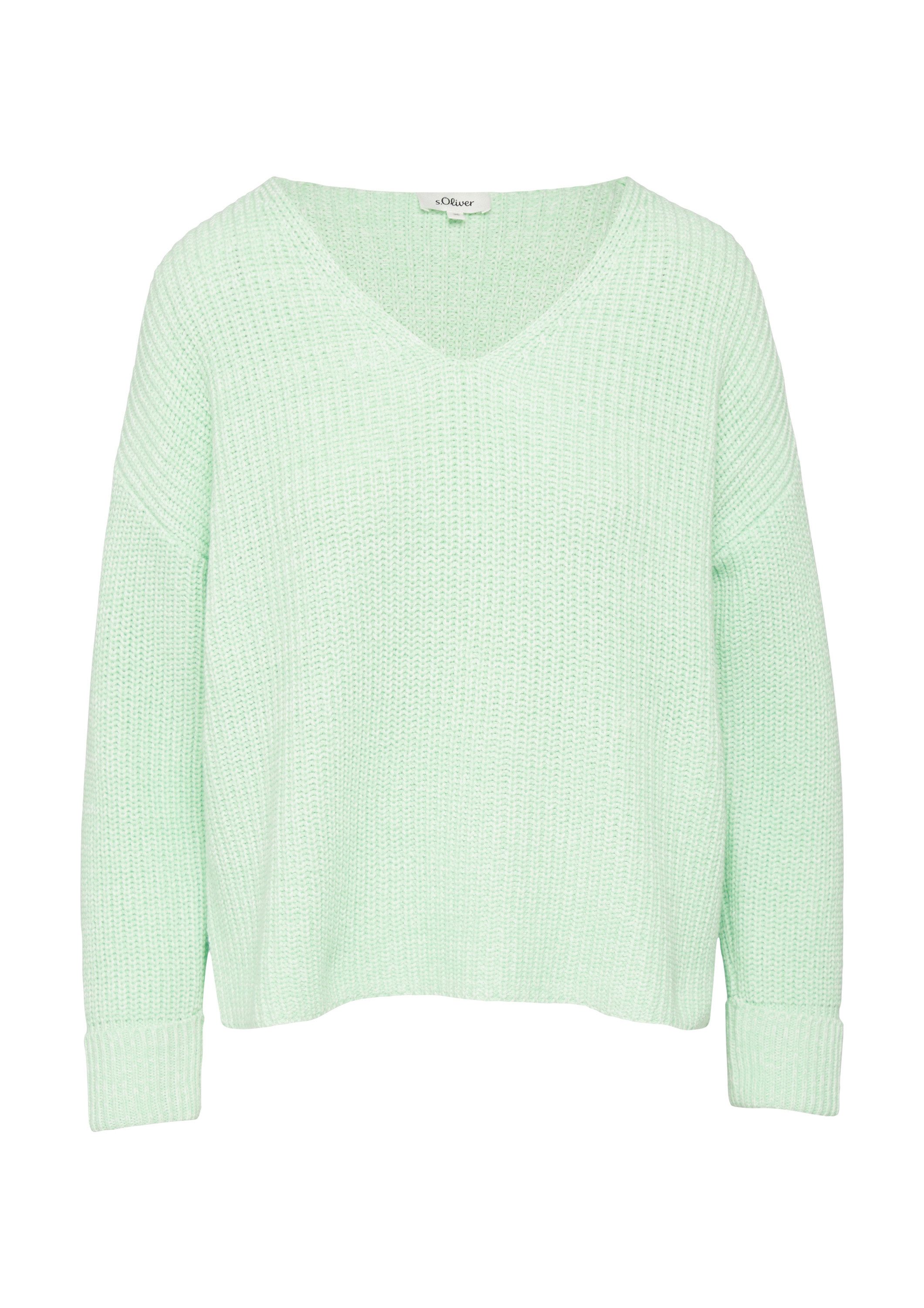 s.Oliver Longpullover Strickpullover Strickpullover im Relaxed Fit aus Baum günstig online kaufen